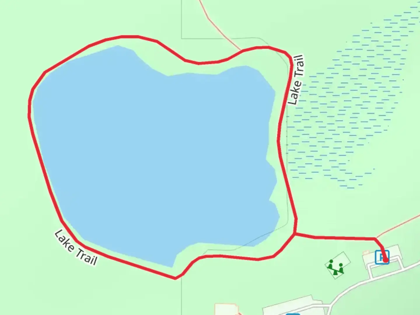 An image depicting the trail Lake Trail Loop and its surrounding area.