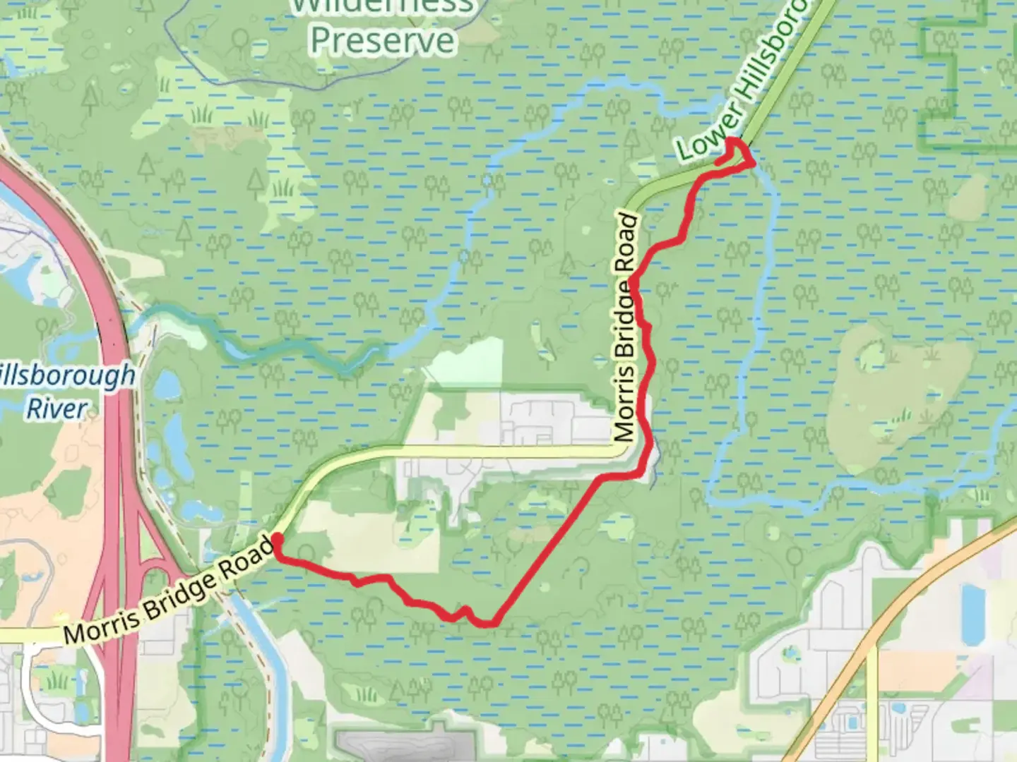 An image depicting the trail Wilderness Park Main Trail and its surrounding area.