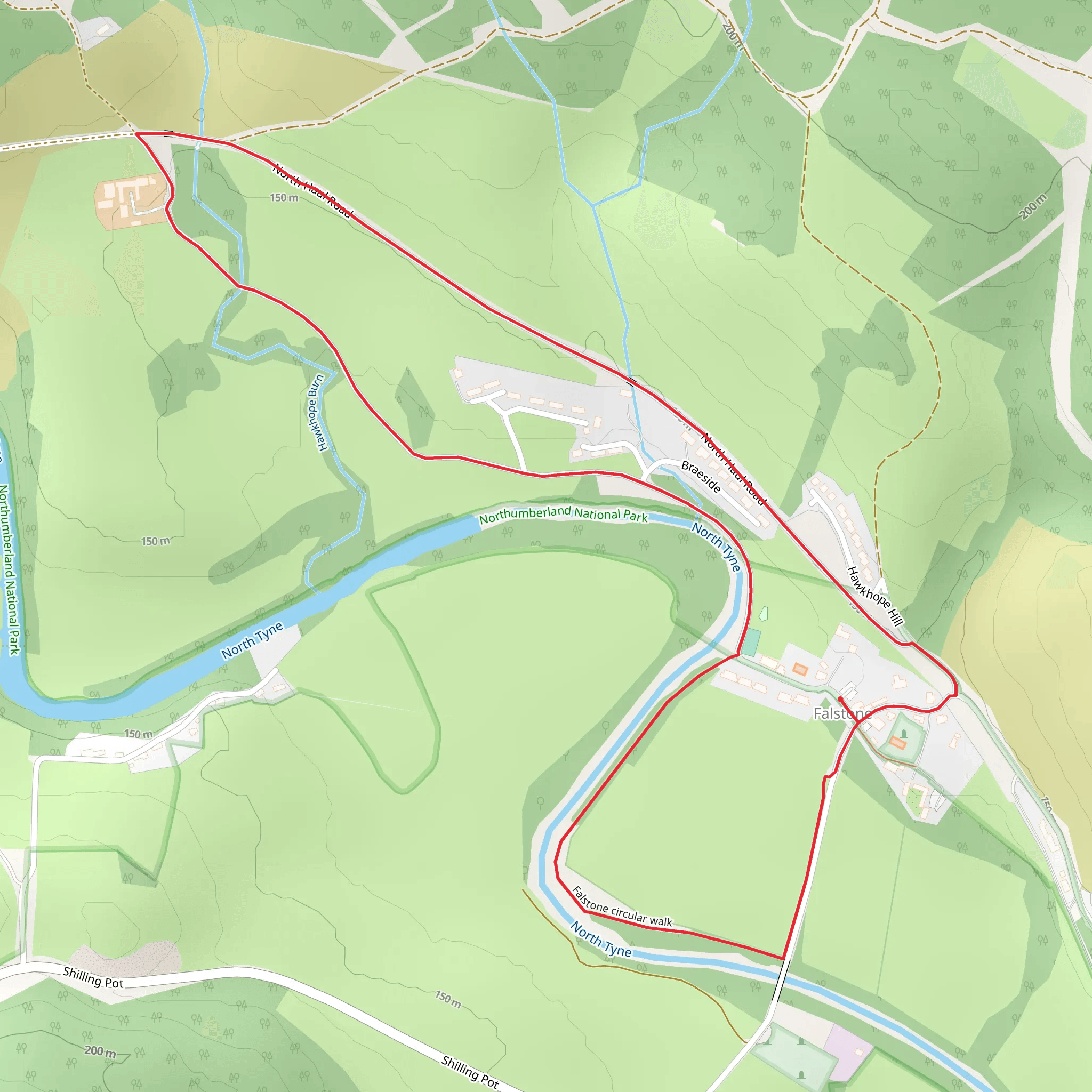 Falstone Loop mobile static map
