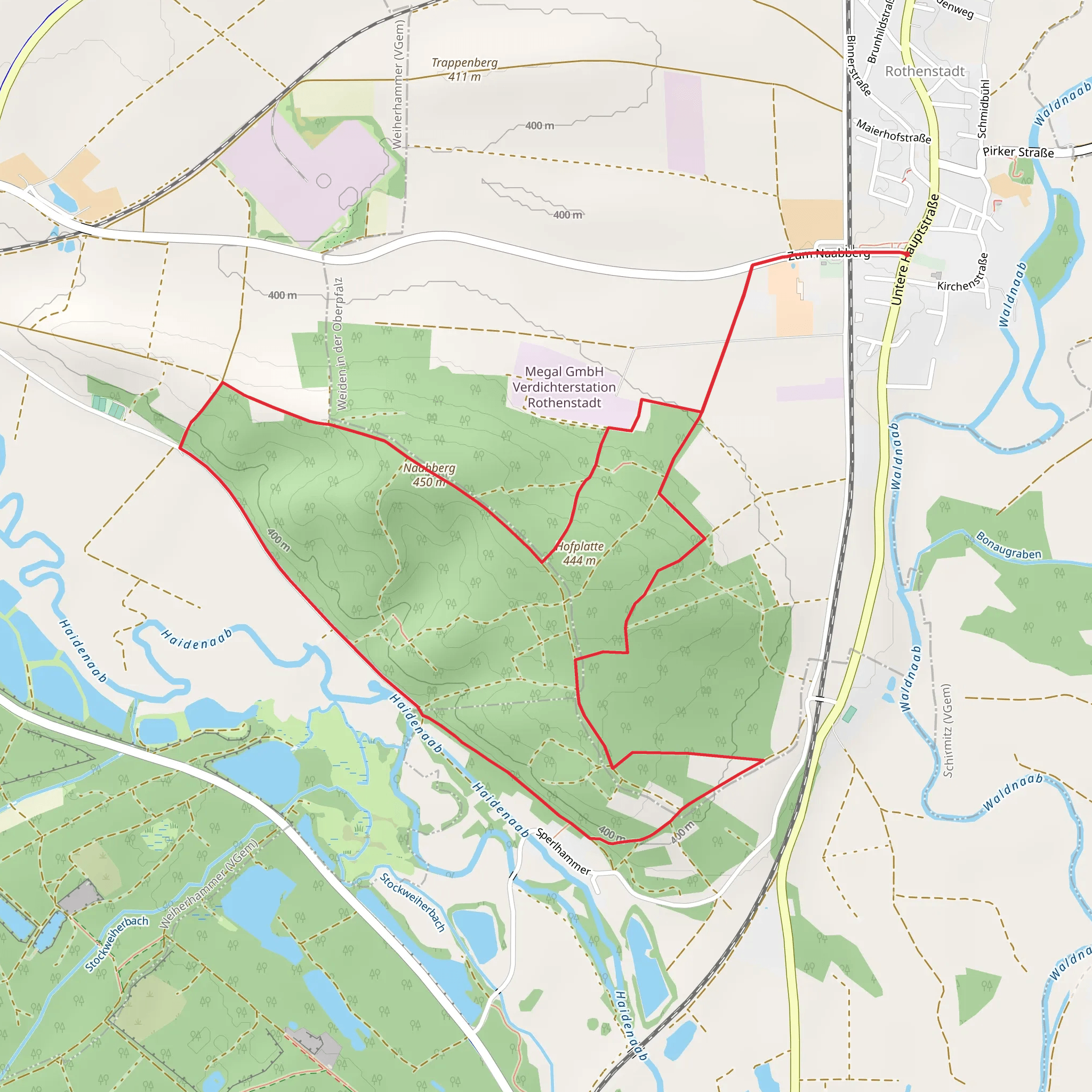 Naabbergweg mobile static map