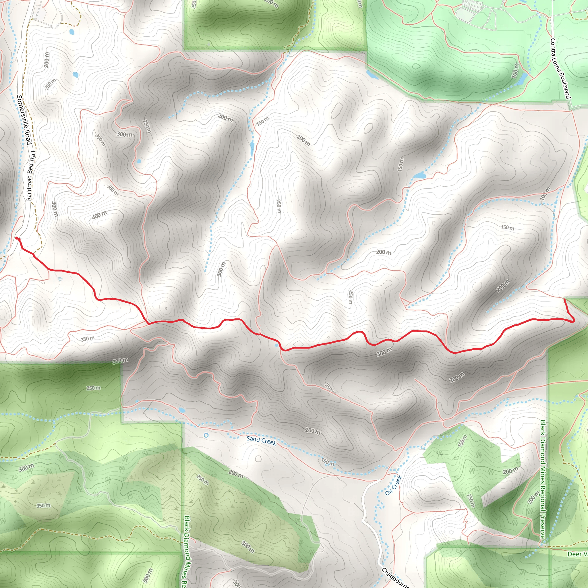 Ridge Trail from Somersville Road mobile static map