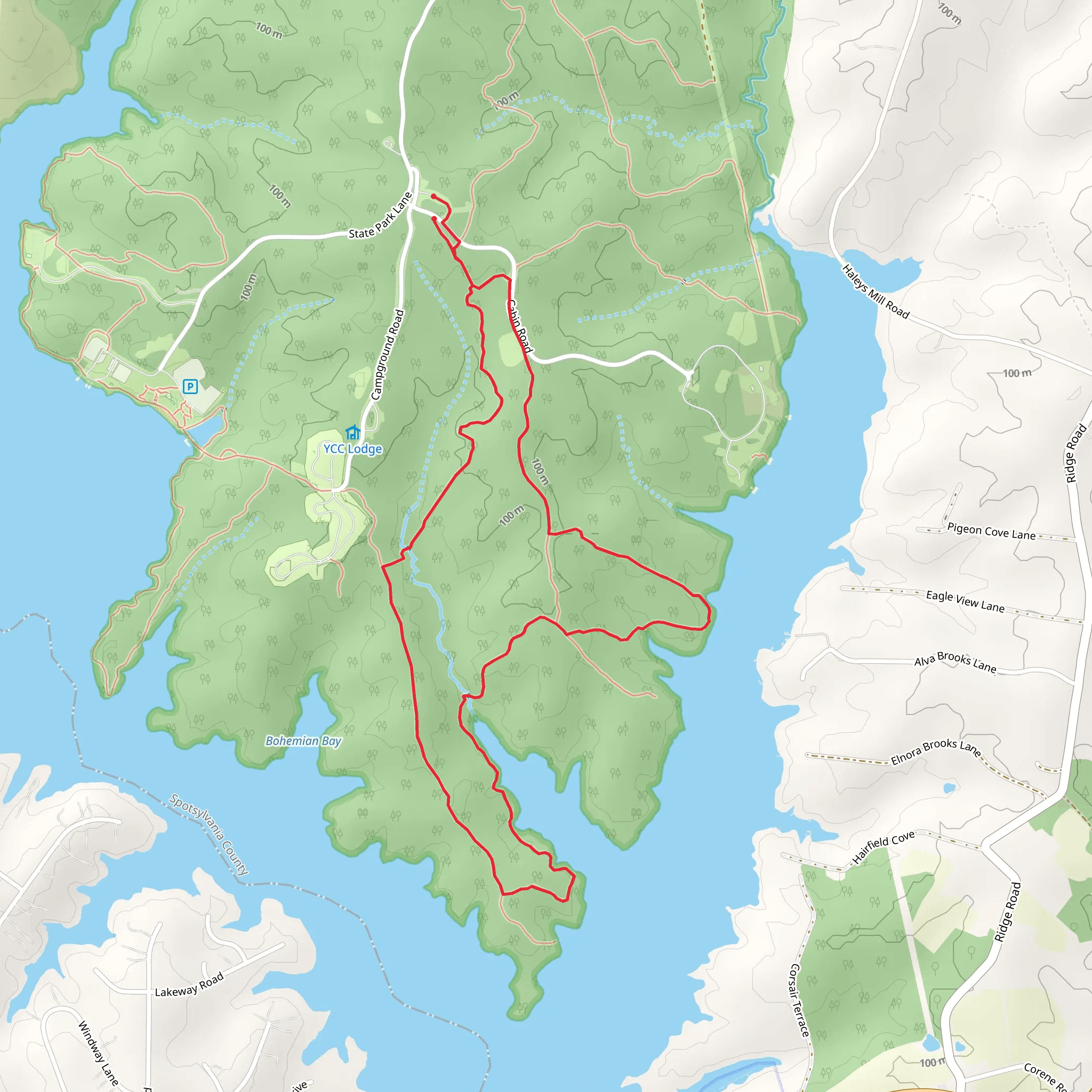 Glenora Trail and Big Woods Trail Loop mobile static map