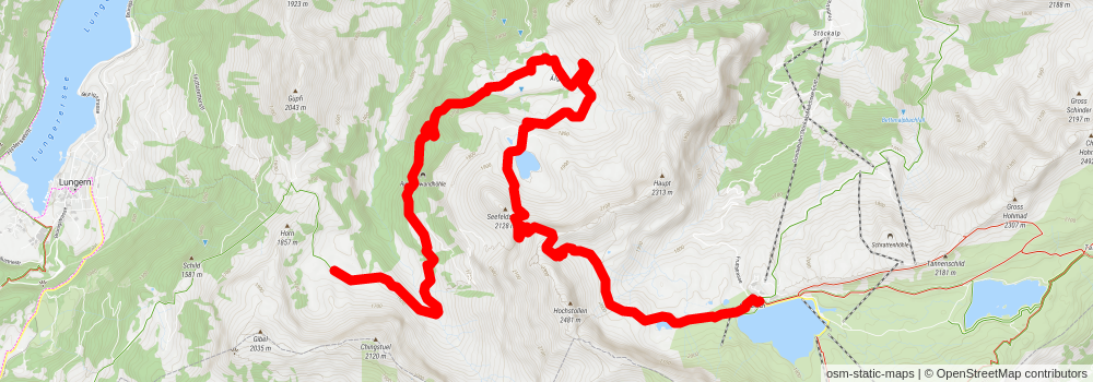 Obwaldner Höhenweg stage 5 Map