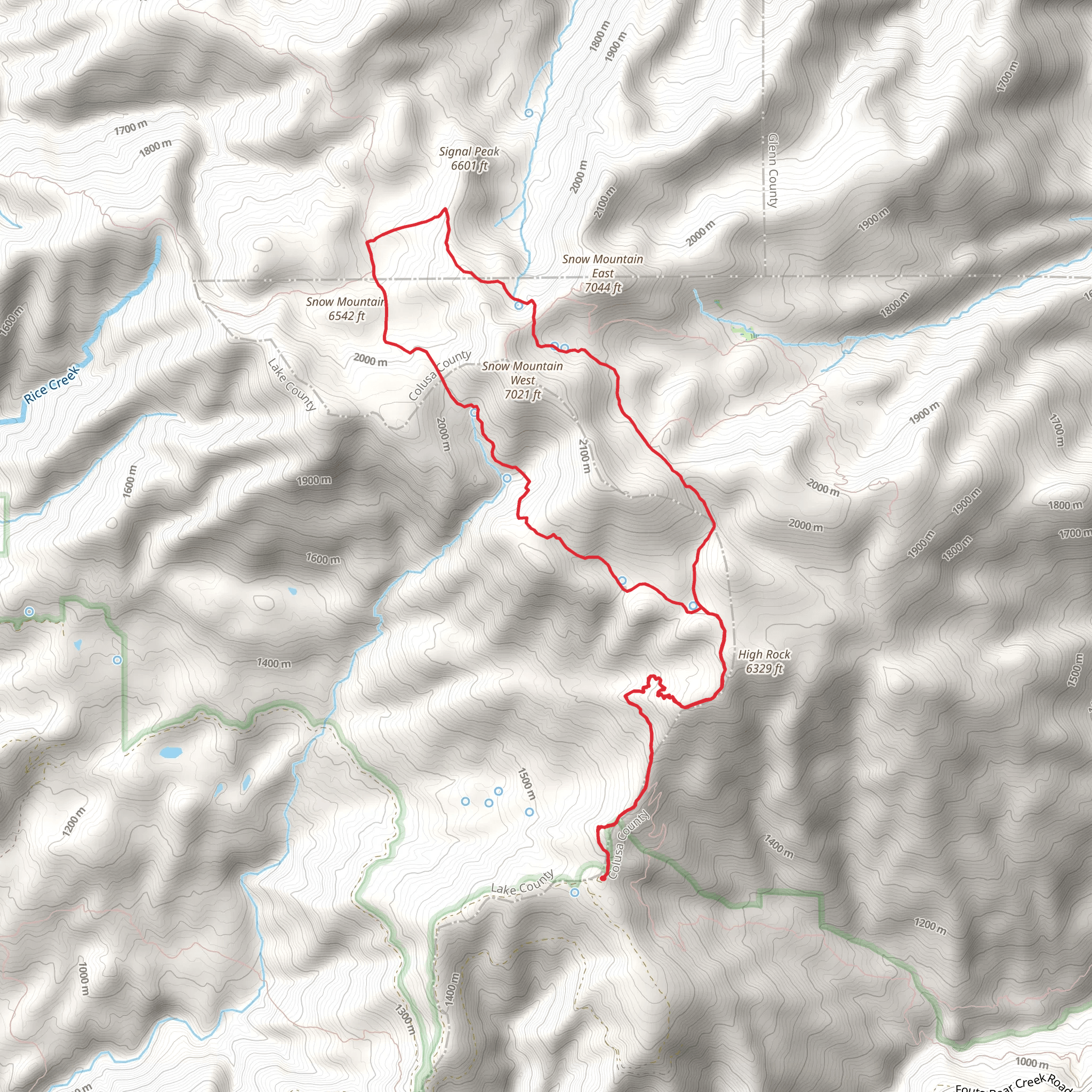 Milk Ranch Loop via Summit Springs Trail mobile static map