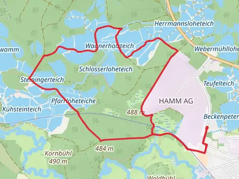 Wagnerholzteich, Schlosserloheteich and Steiningerteich Loop