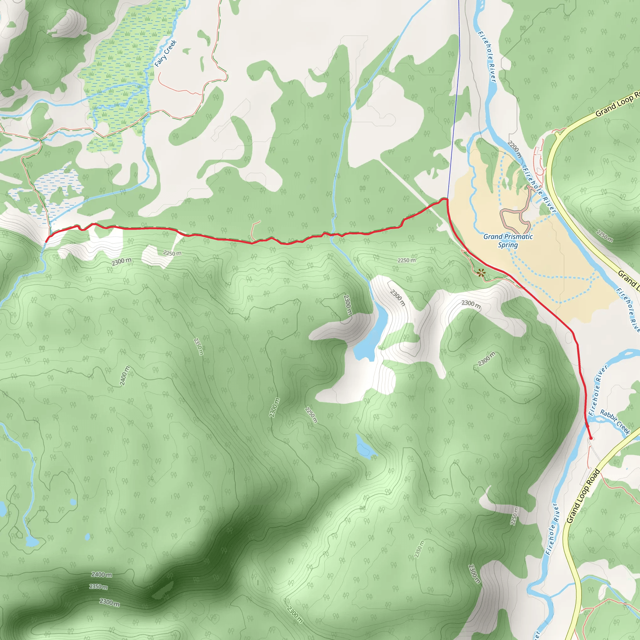 Fairy Falls Trail mobile static map