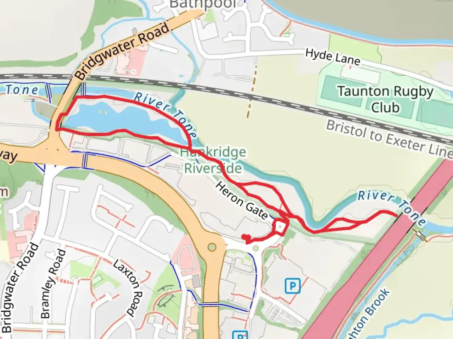 An image depicting the trail River Tone Loop from Heron Gate and its surrounding area.
