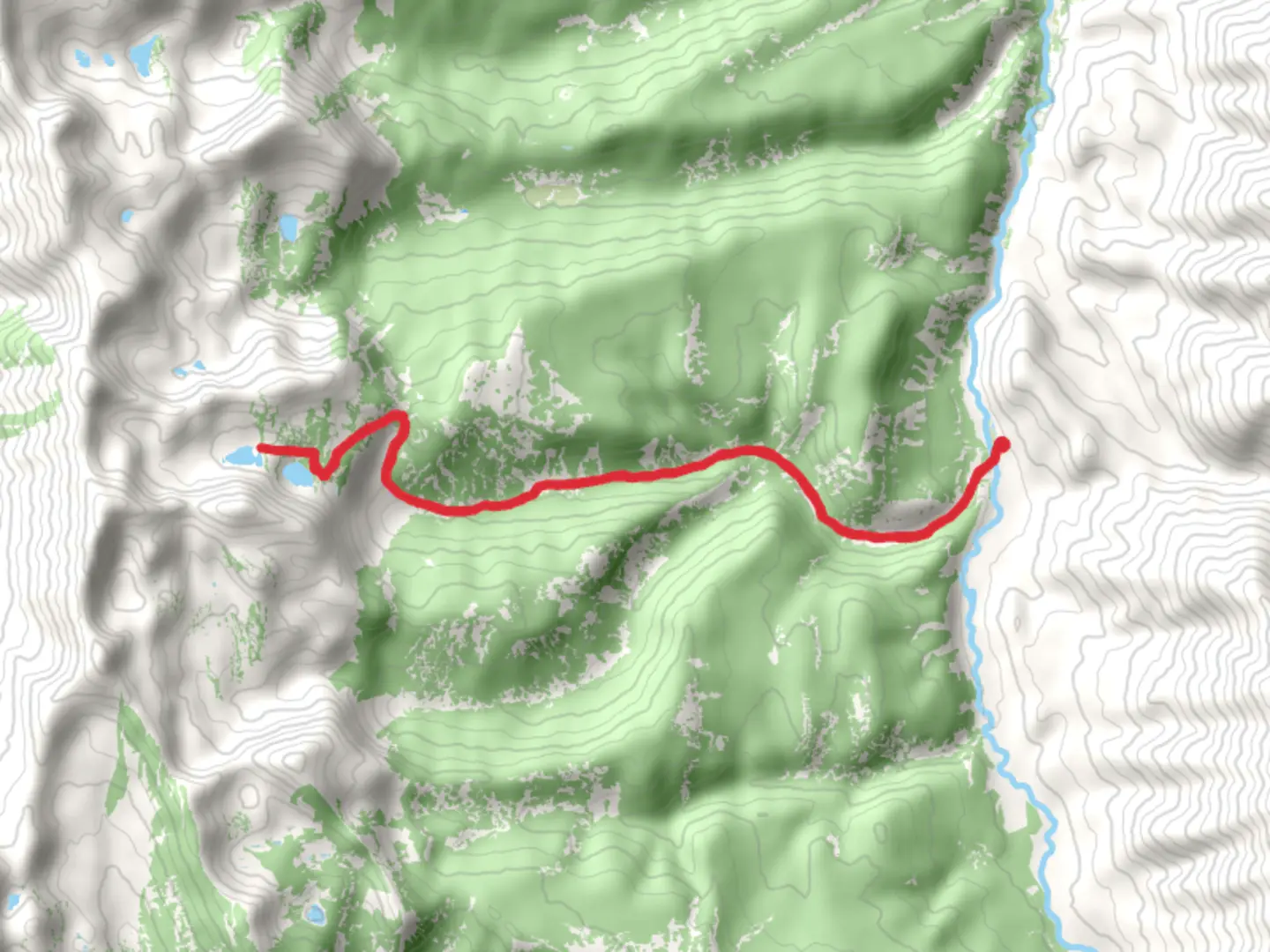An image depicting the trail Crow Creek Lakes Trail and its surrounding area.