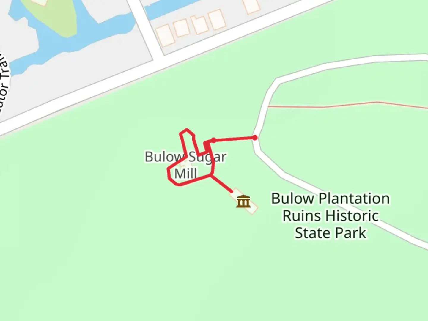 An image depicting the trail Bulow Plantation Ruins Historic Site Loop and its surrounding area.