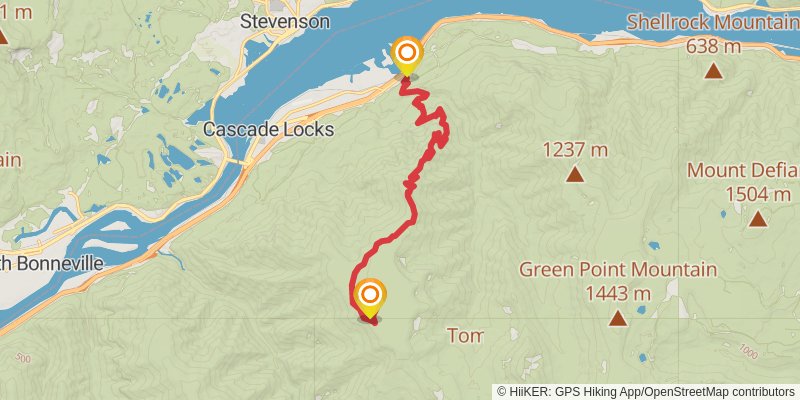 Benson Spur Trail via Herman Creek Trail stage 2 Map