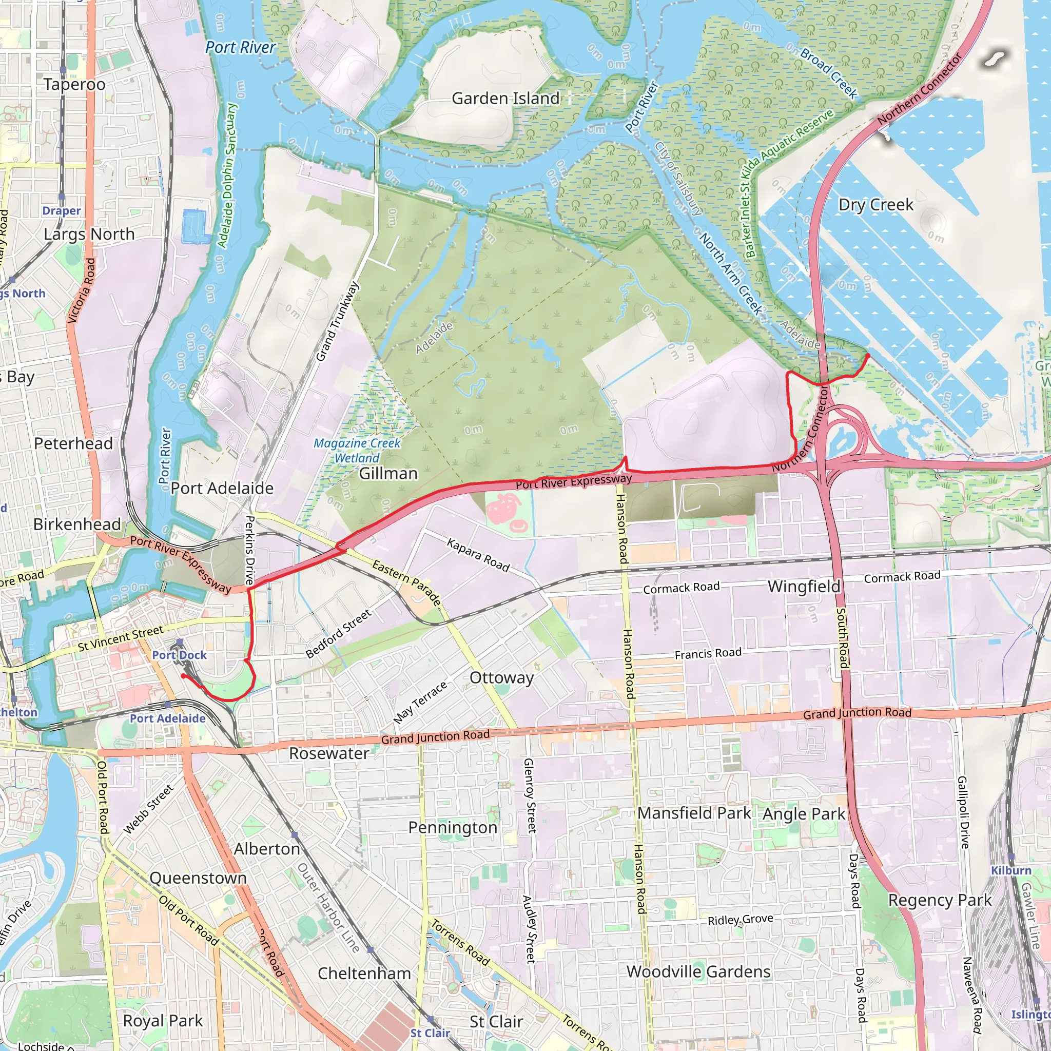 Port Adelaide River Walk mobile static map