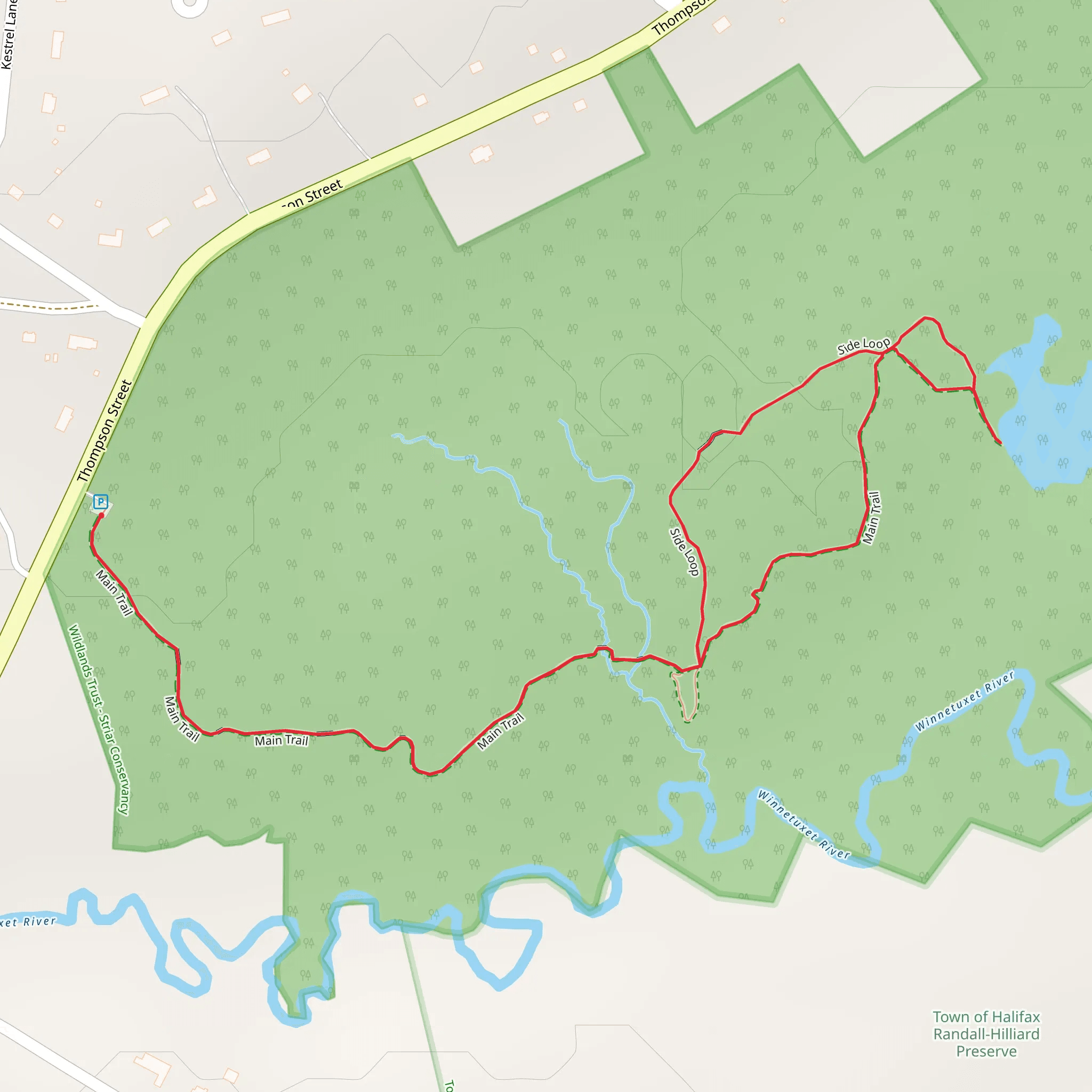 Wildlands Trust - Striar Conservancy Loop mobile static map
