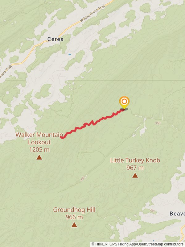 Ceres Trail mobile static map