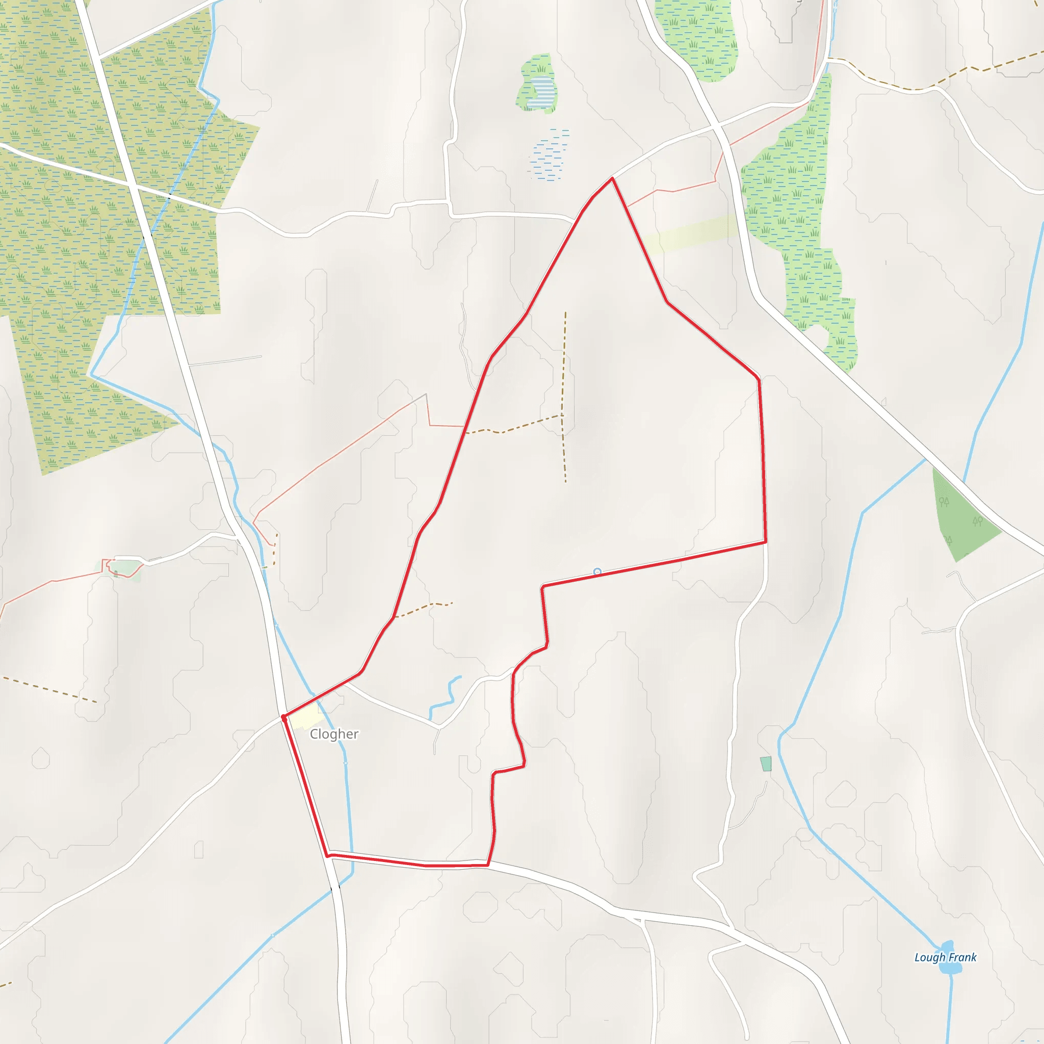 Clogher Holy Well Loop mobile static map