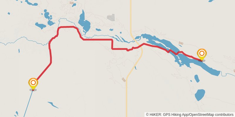 North Country Trail - North Dakota stage 8 Map