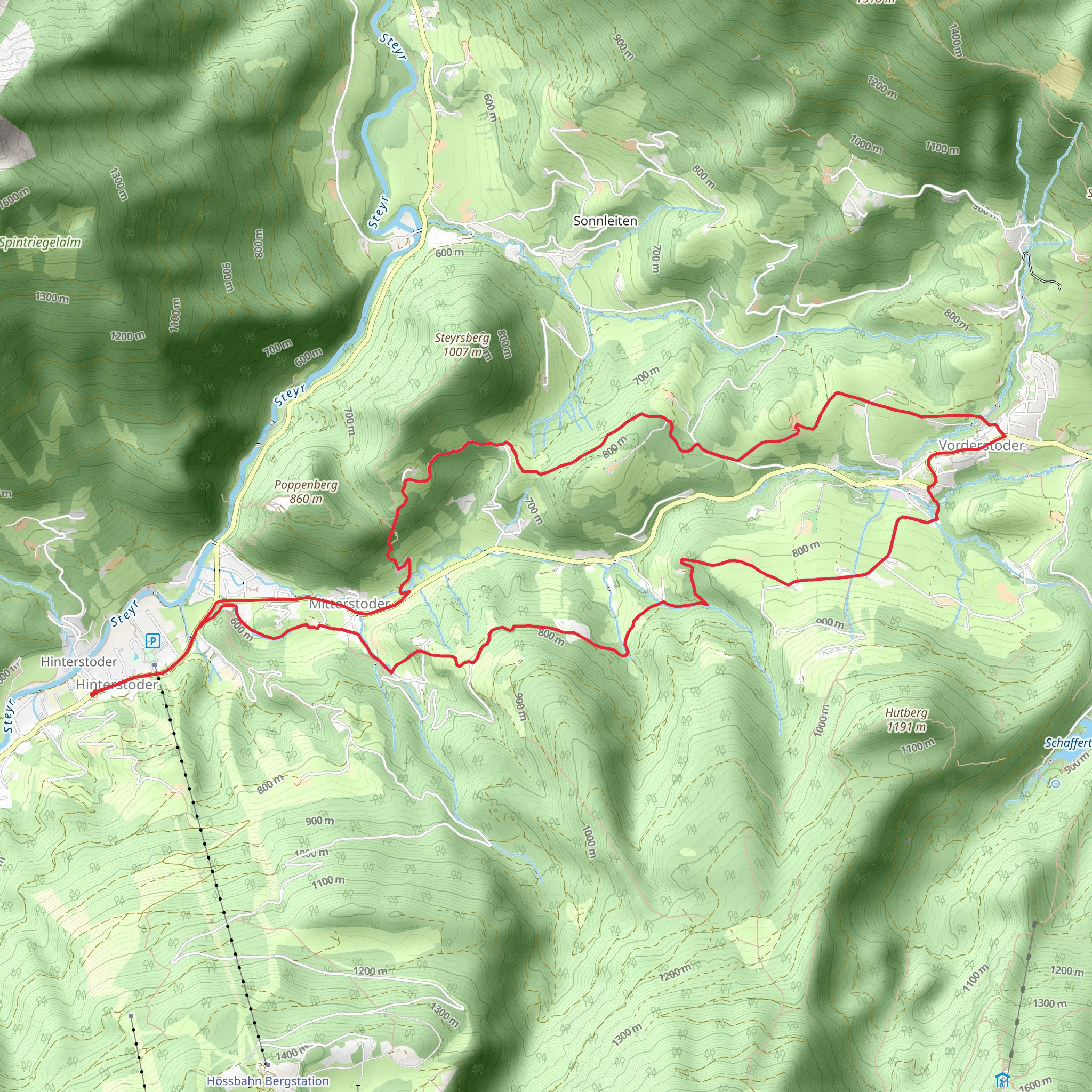 Hinterstoder-Vorderstoder Loop mobile static map