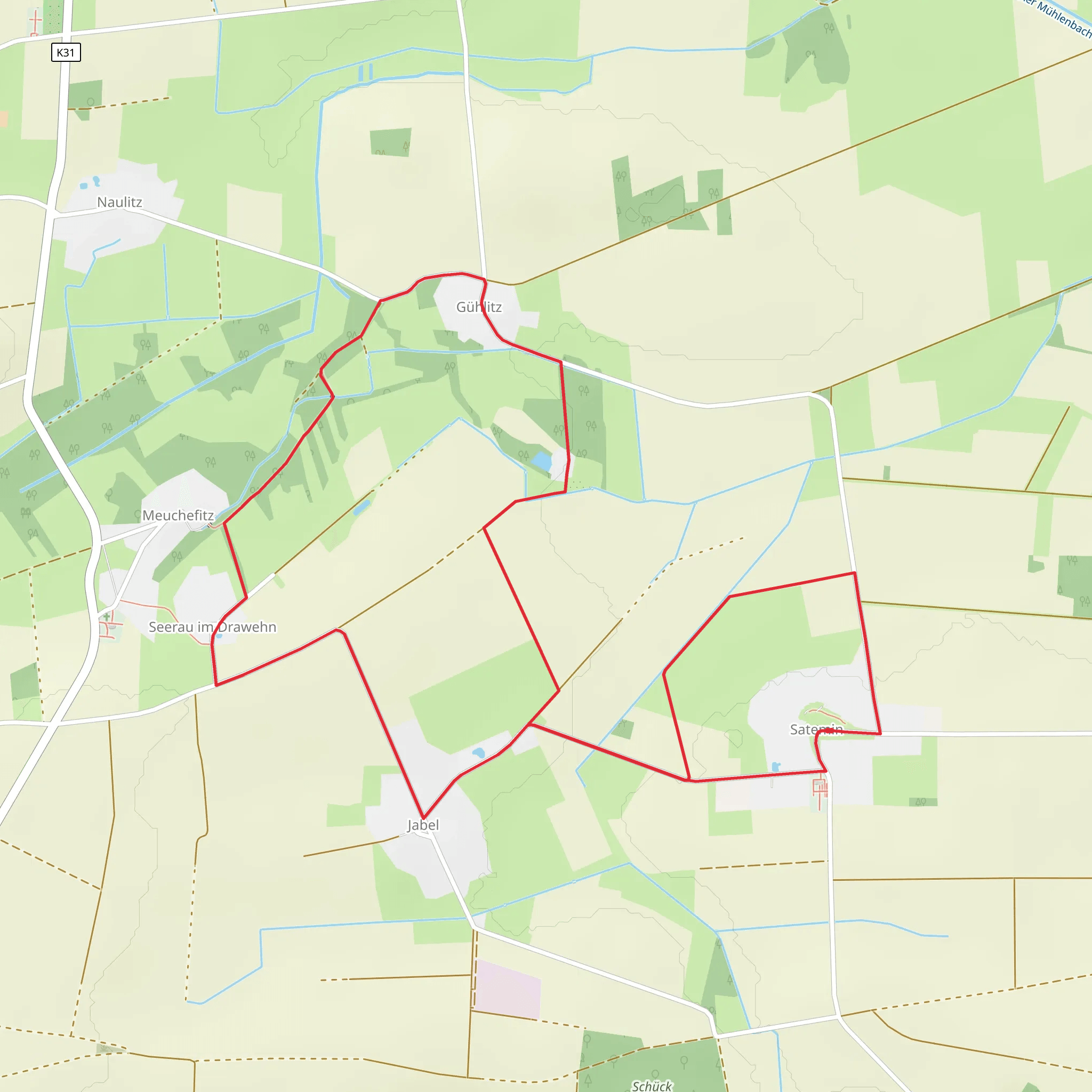 Wendland Querweg and Grosser Rundlingsweg Loop mobile static map