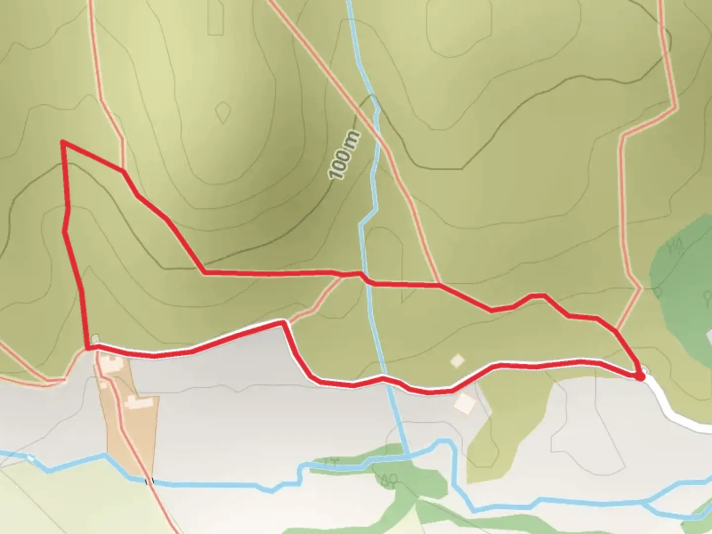 An image depicting the trail Greenholm Farm Loop and its surrounding area.