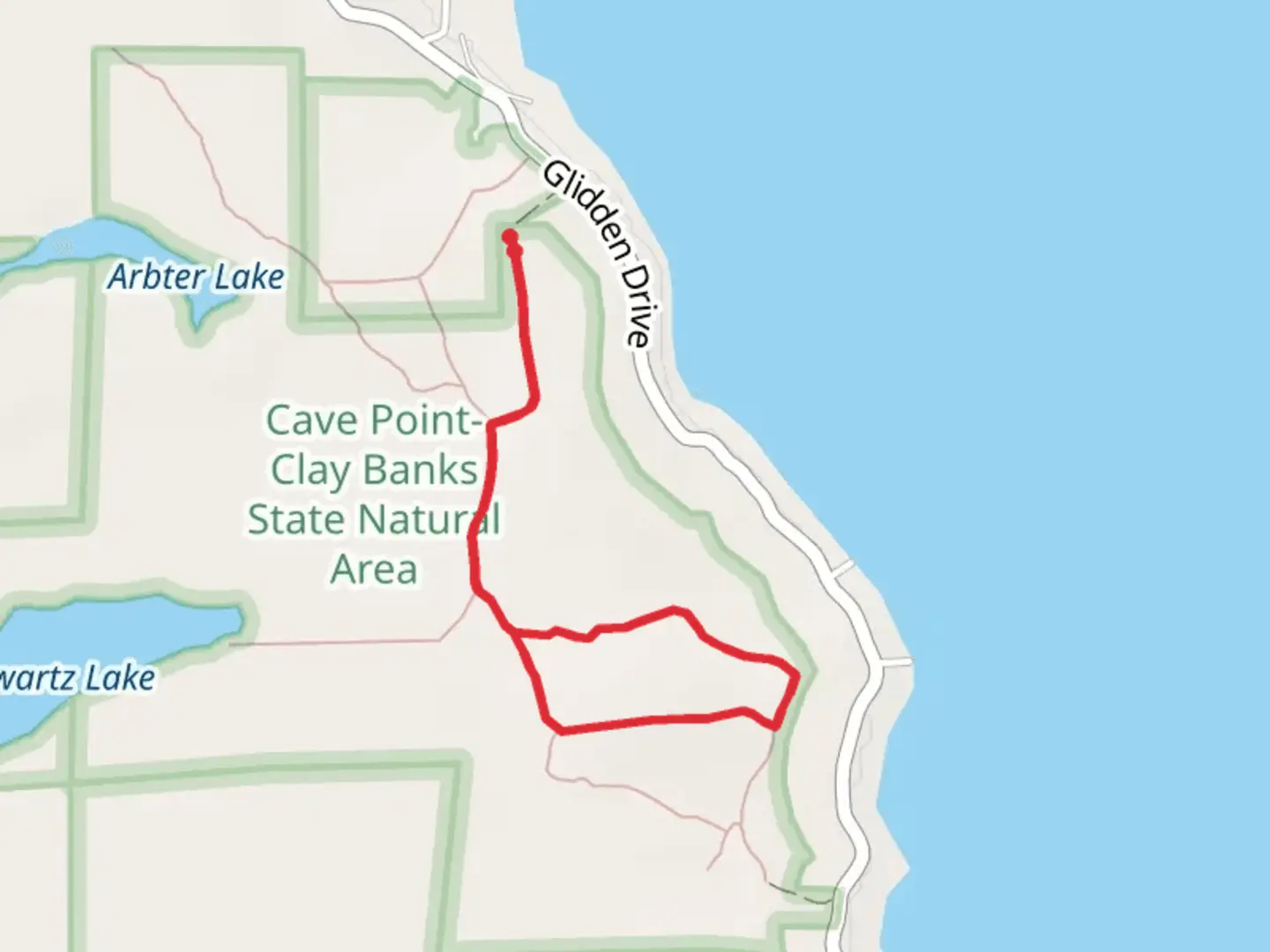 An image depicting the trail Loop beside SHivering Sands Preserve and its surrounding area.