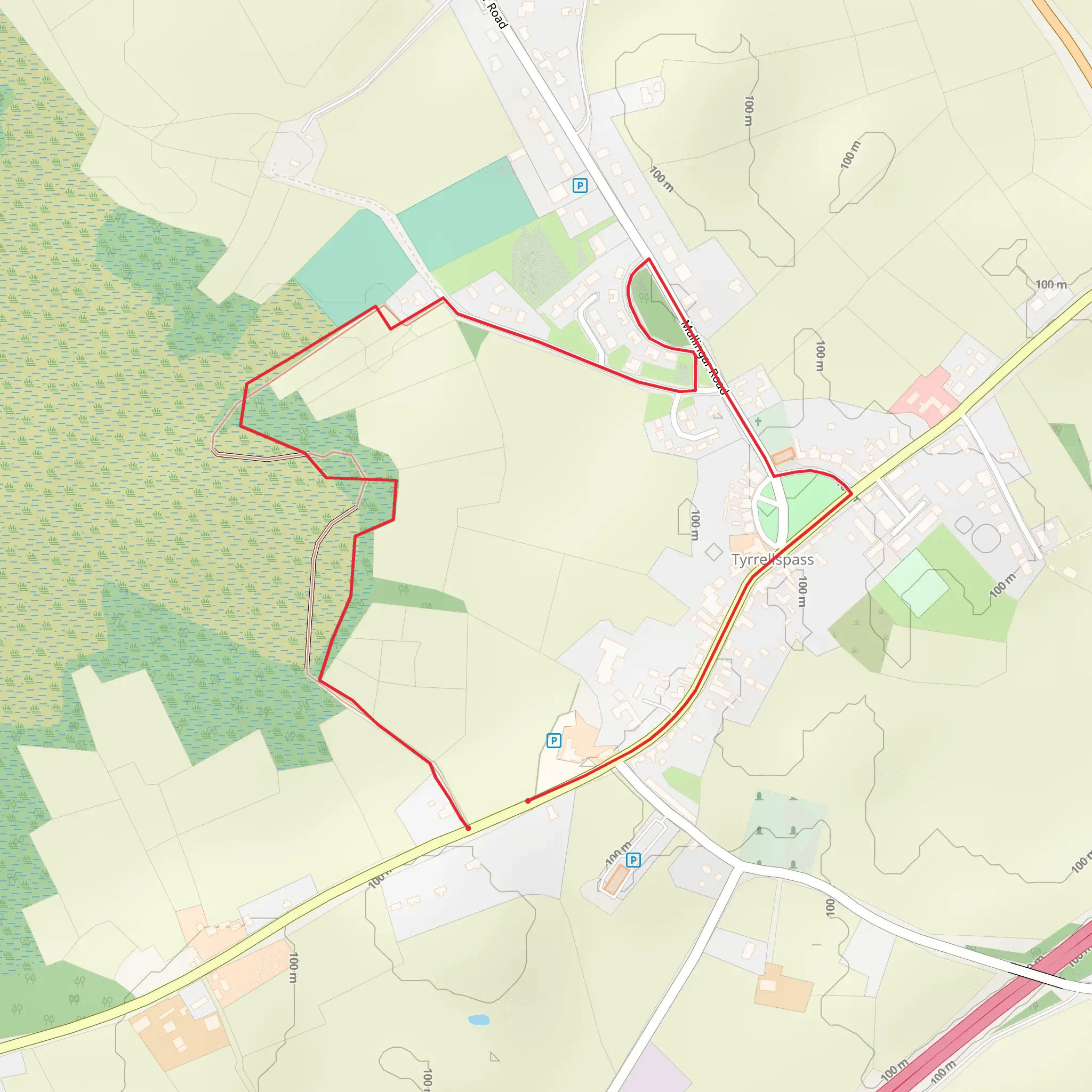 Cloncrow Bog and Village Trail mobile static map