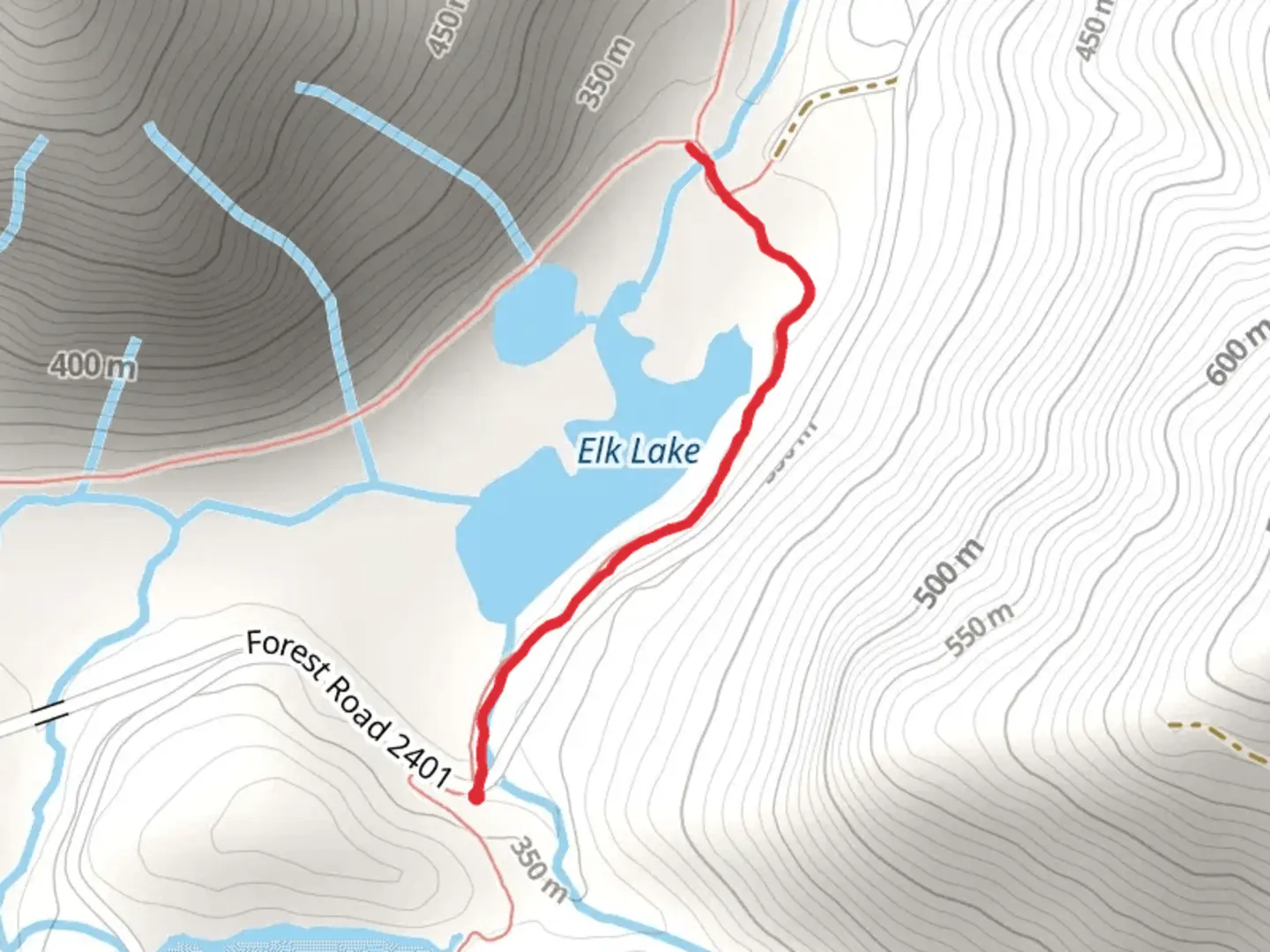 An image depicting the trail Elk Lake South Trail and its surrounding area.