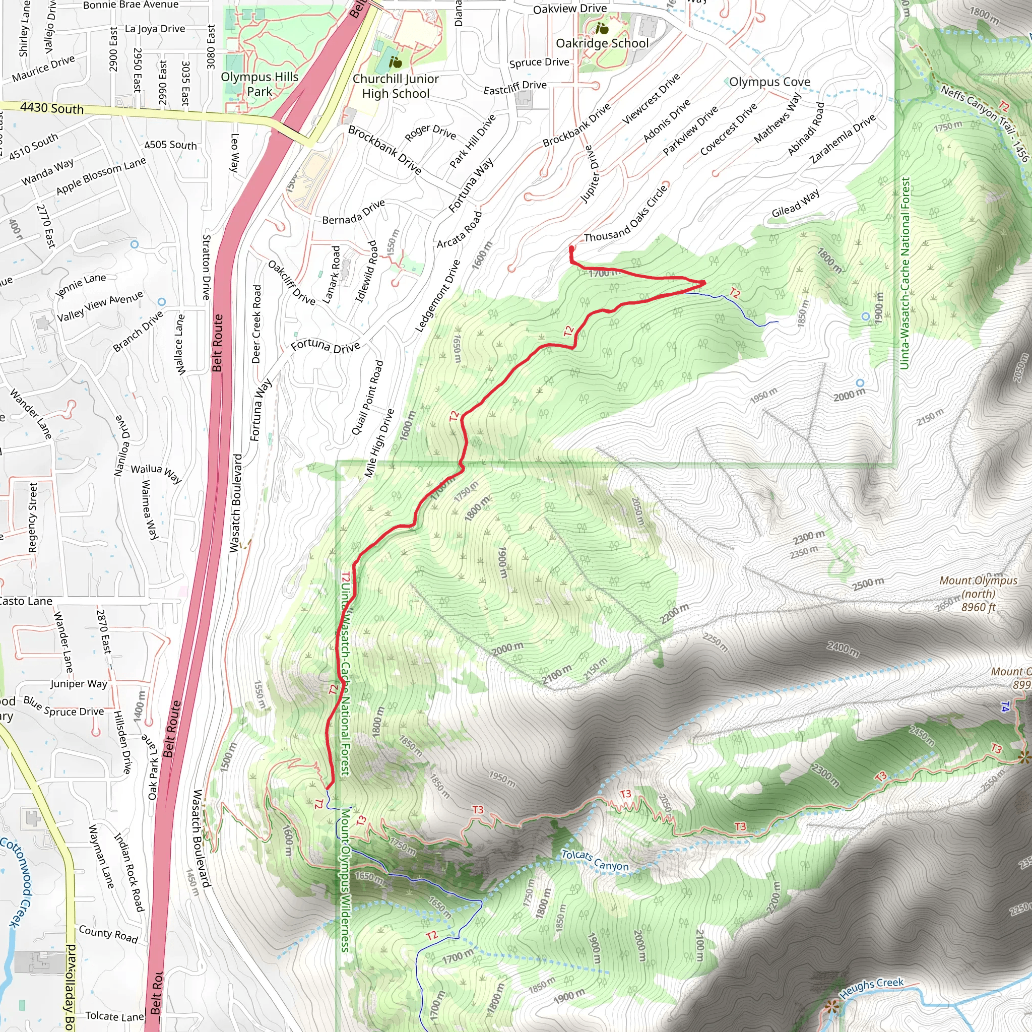 BST - Mount Olympus Section mobile static map