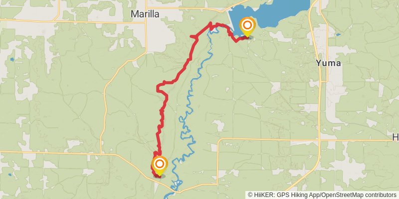 North Country Trail - Manistee River Trail Loop stage 2 Map