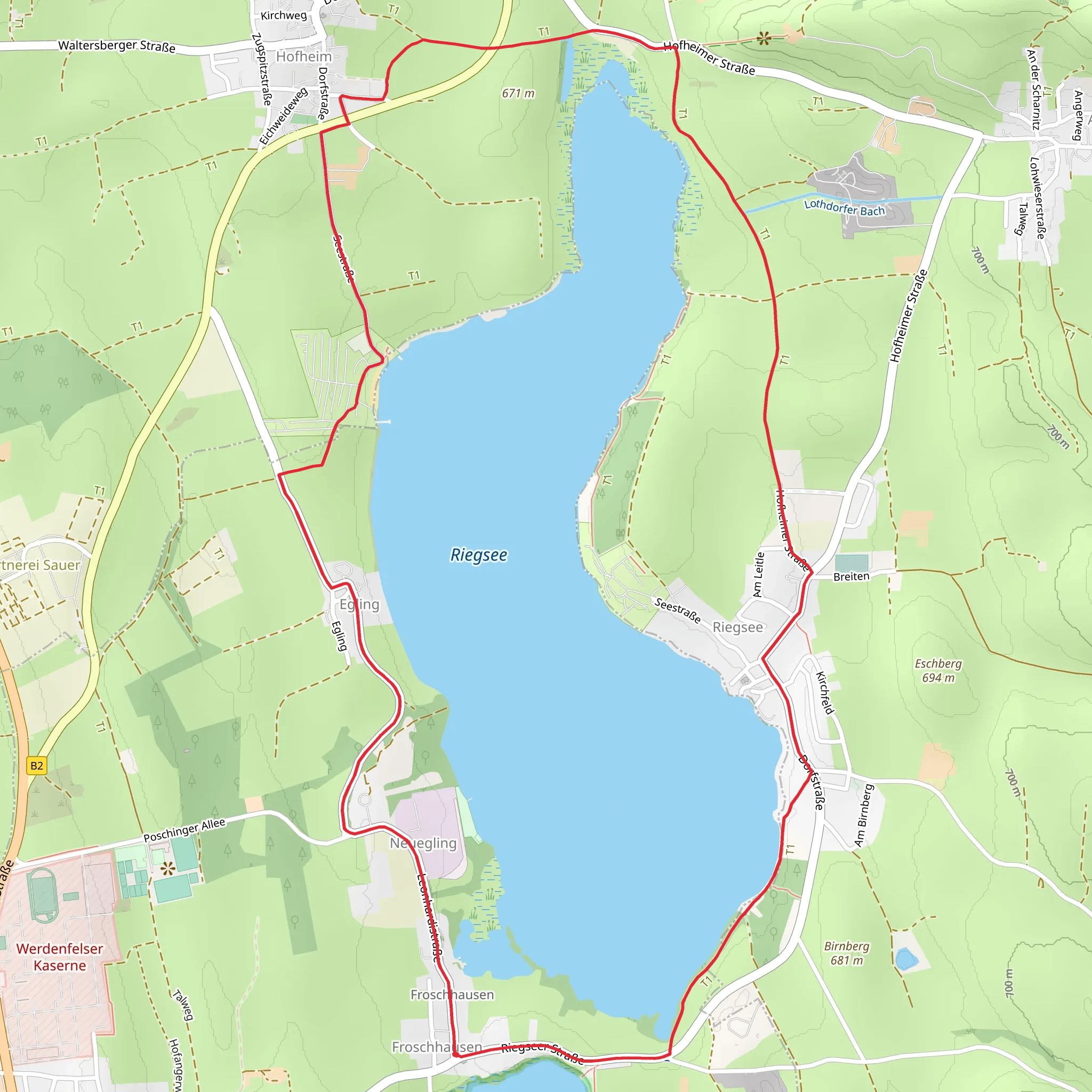 Riegsee Loop mobile static map