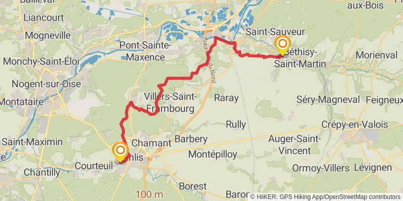 GR 12 - France stage 14 Map