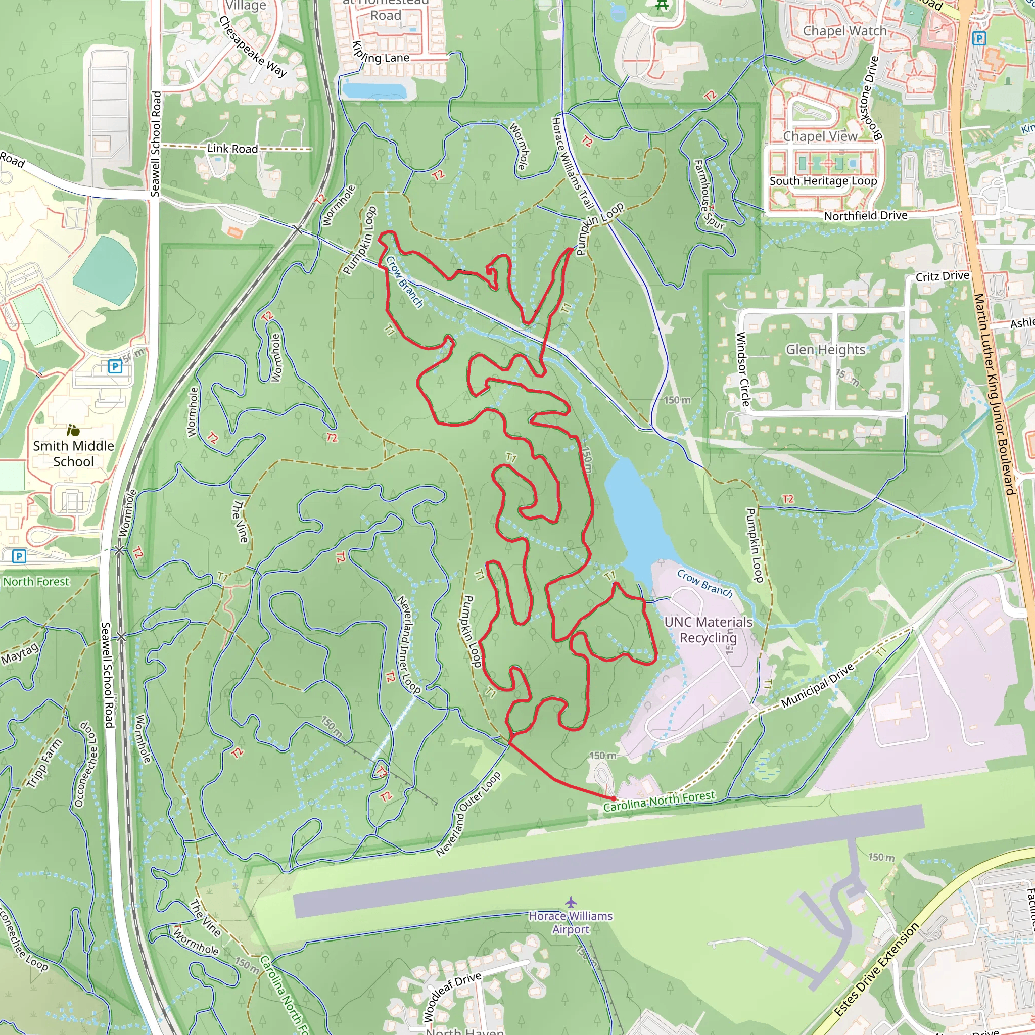 Crow Branch Overlook Loop mobile static map