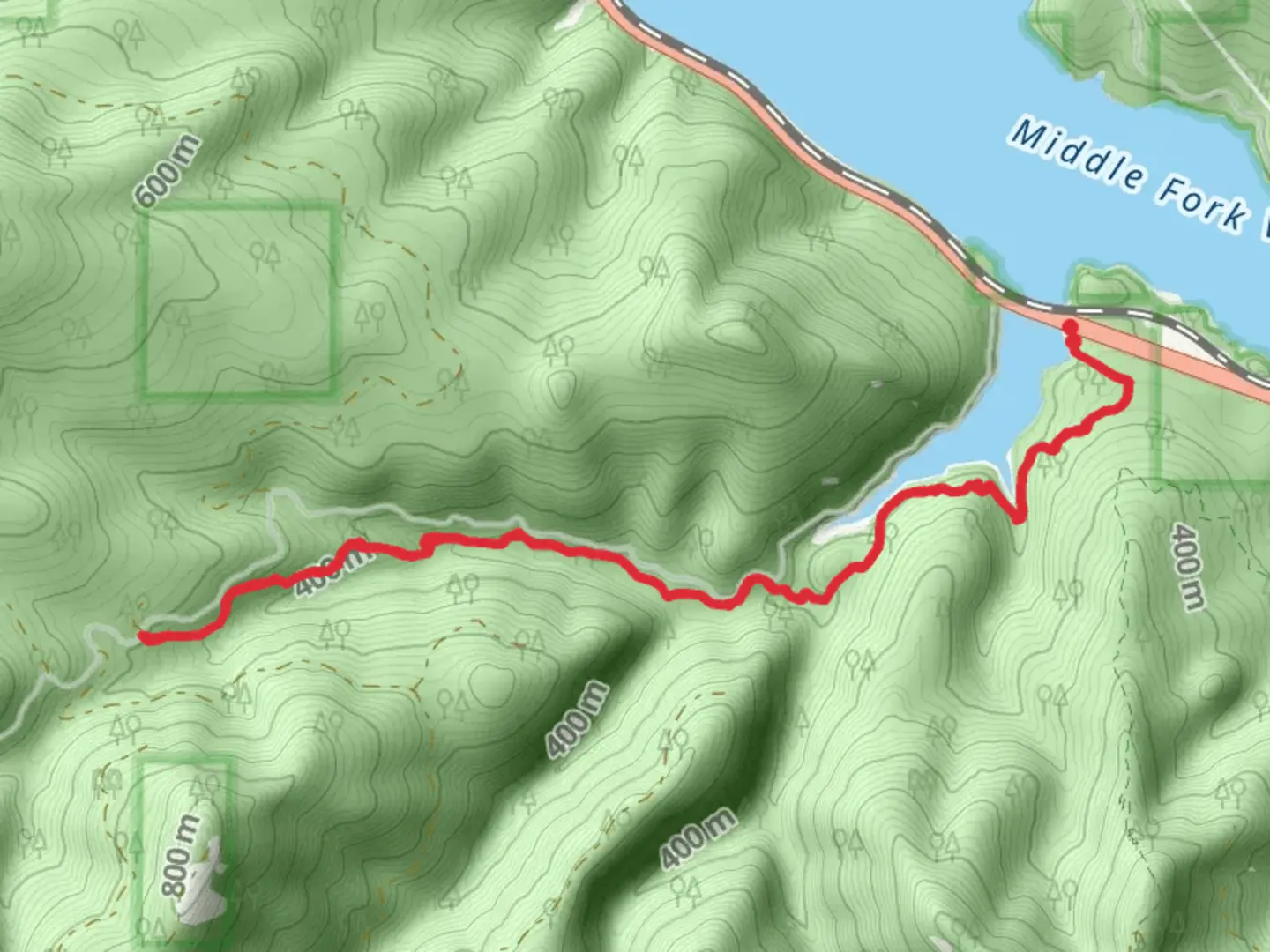 An image depicting the trail Goodman Creek Trail Out and back and its surrounding area.