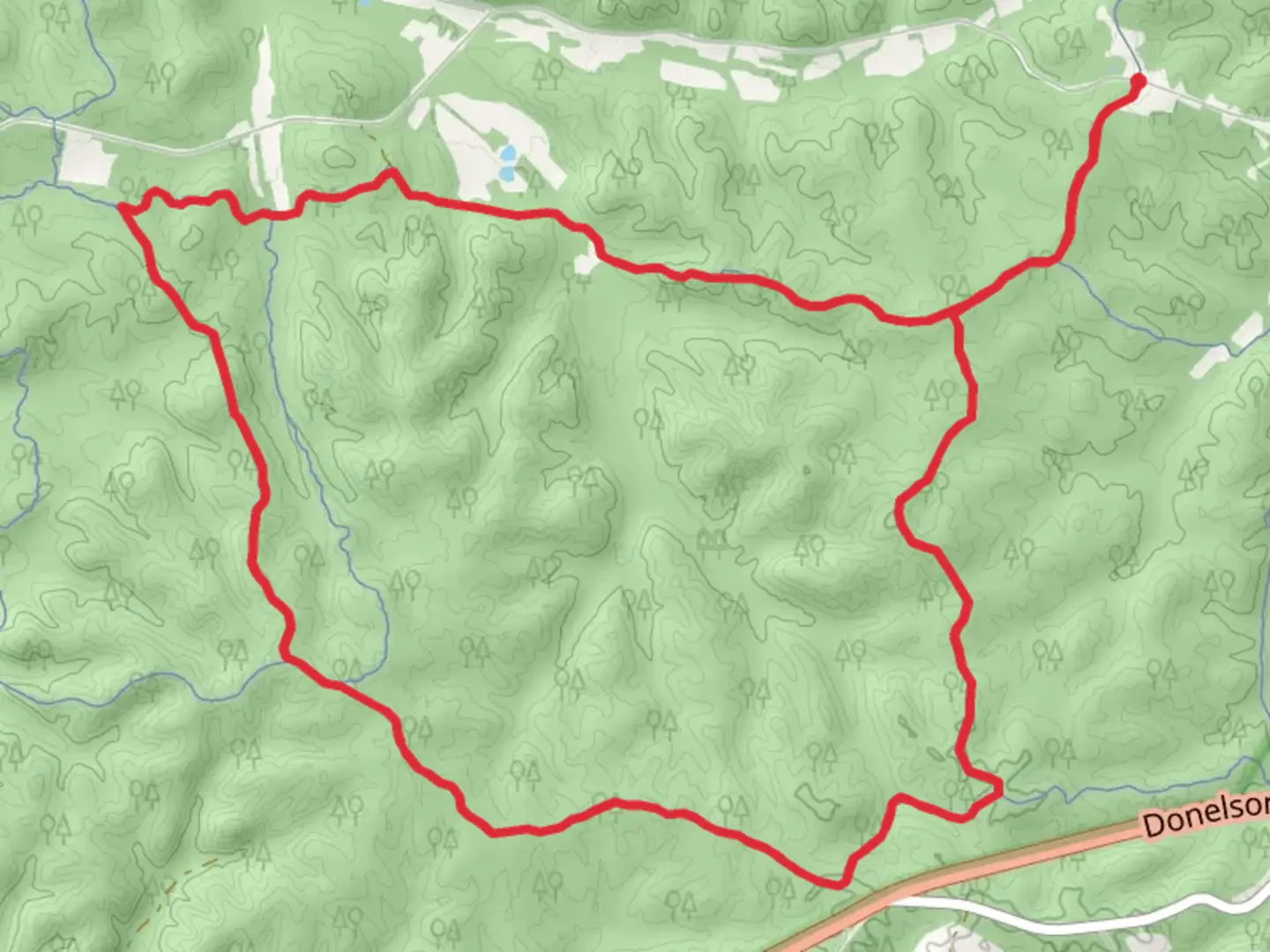 An image depicting the trail Connector N-S, Telegraph and Artillery Loop Trail and its surrounding area.
