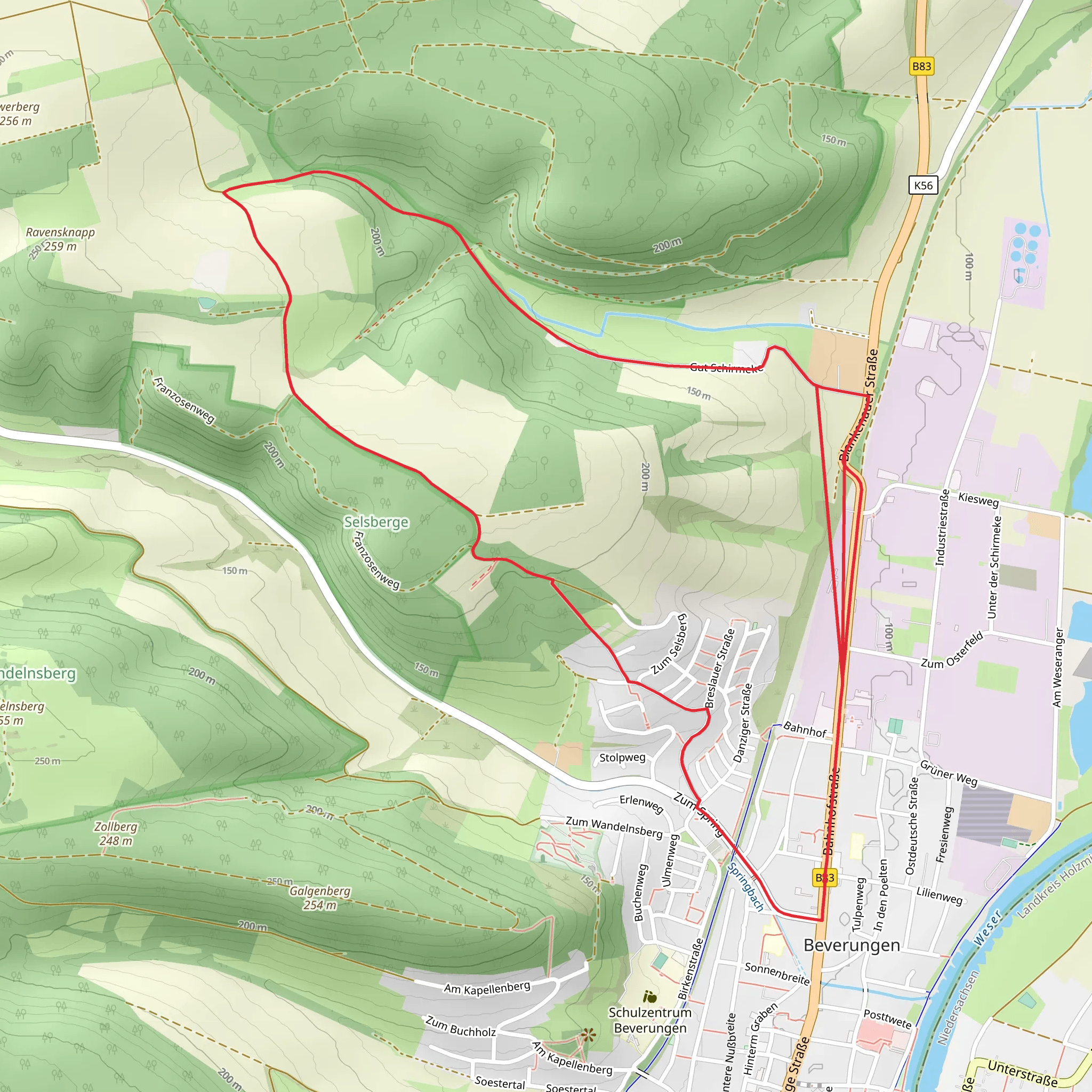 Ueber den Selsberg Loop mobile static map