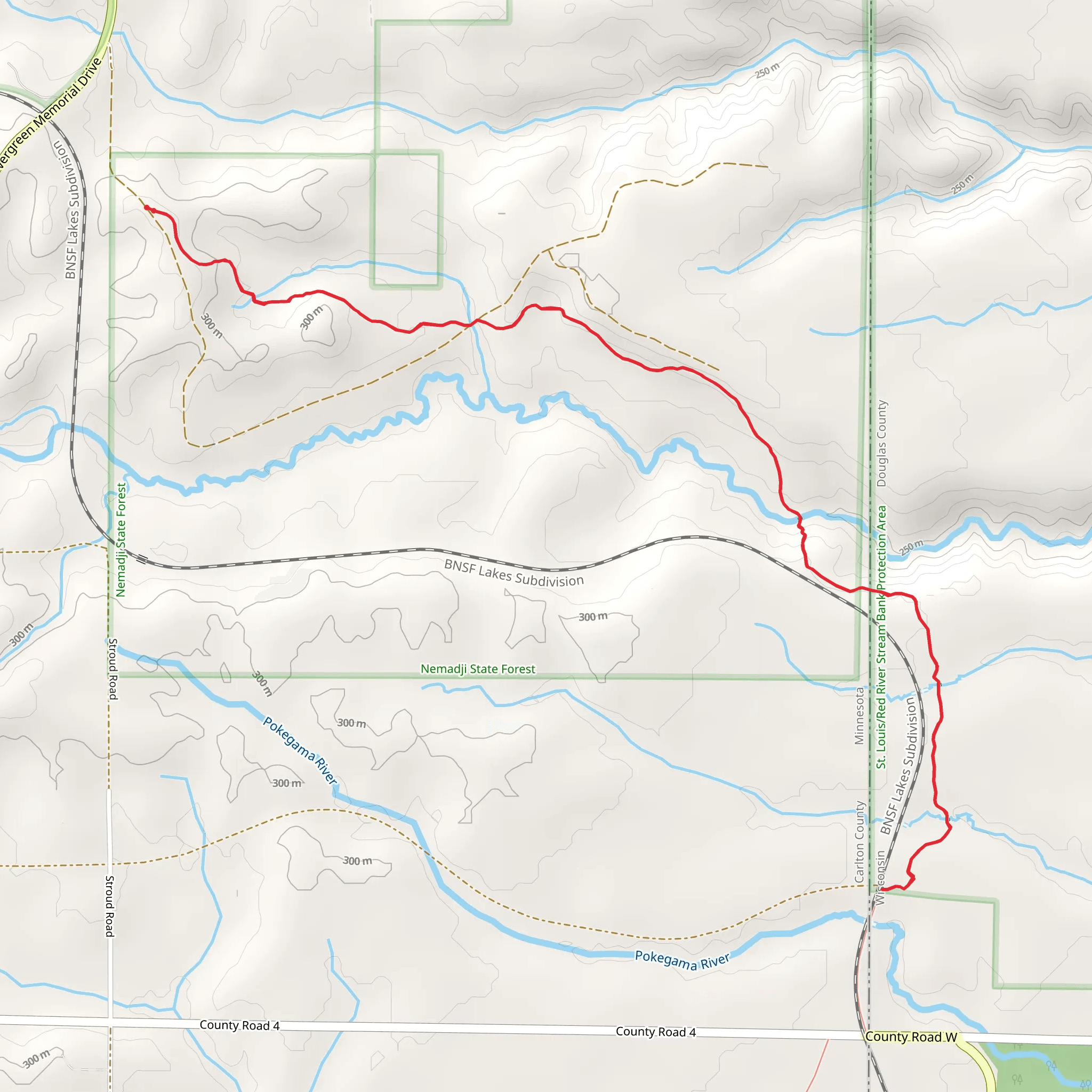 North Country National Scenic Trail - Wild Valley Road mobile static map