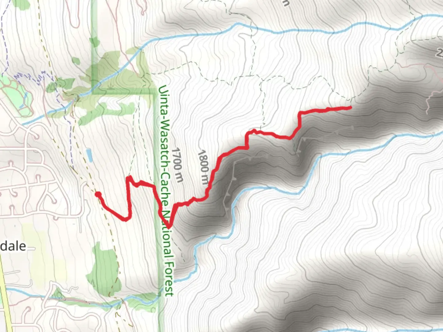 An image depicting the trail Ford Canyon Overlook Trail and its surrounding area.