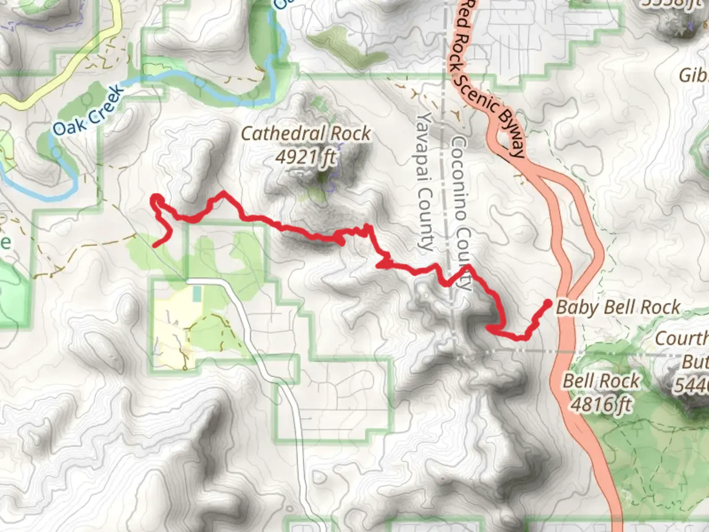 An image depicting the trail Hiline and Baldwin Trail and its surrounding area.