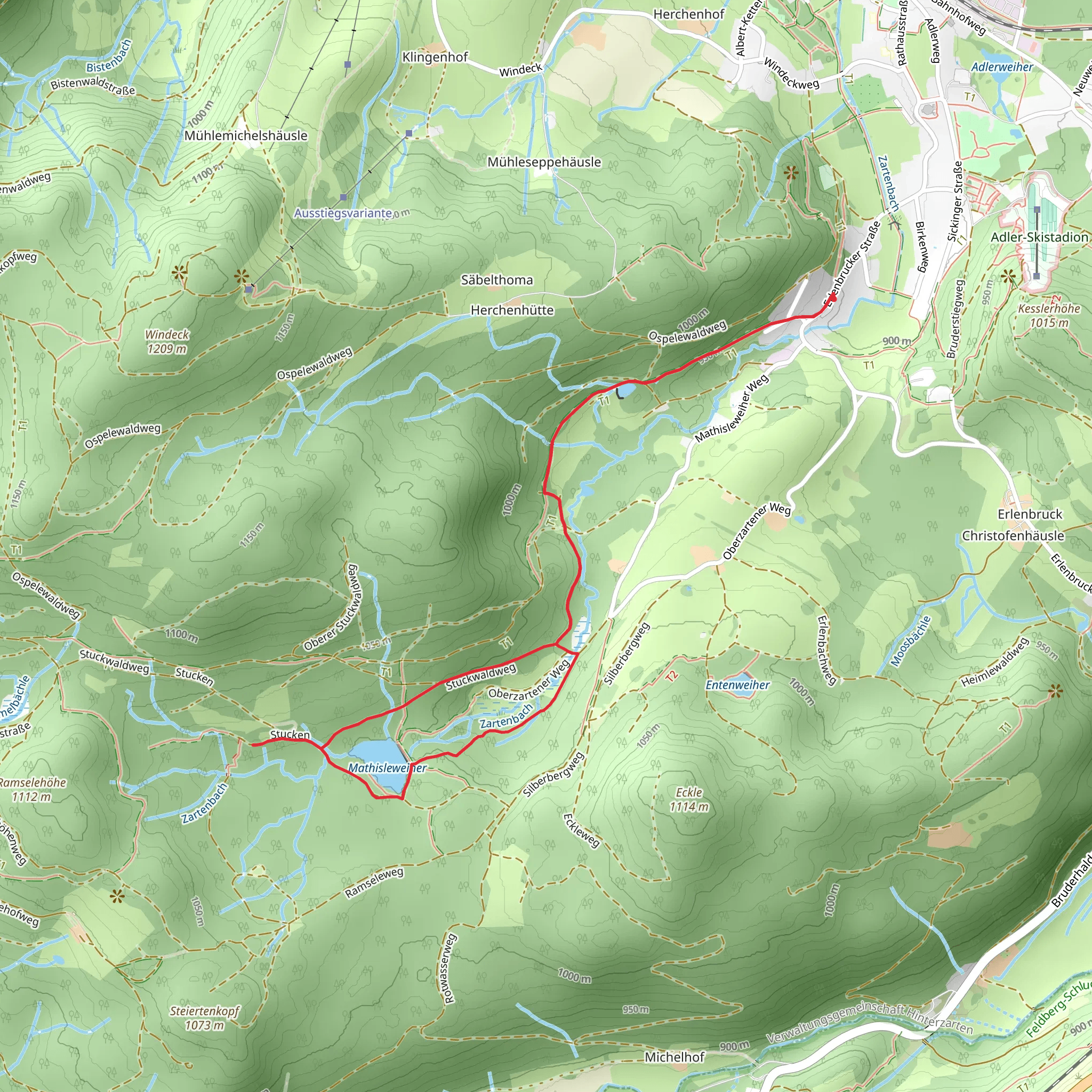 Mathisleweiher Loop mobile static map