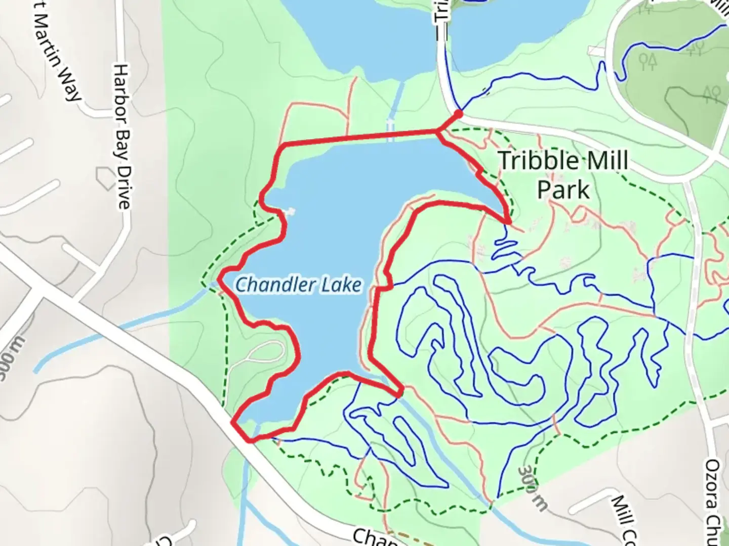An image depicting the trail Chandler Lake Loop and its surrounding area.