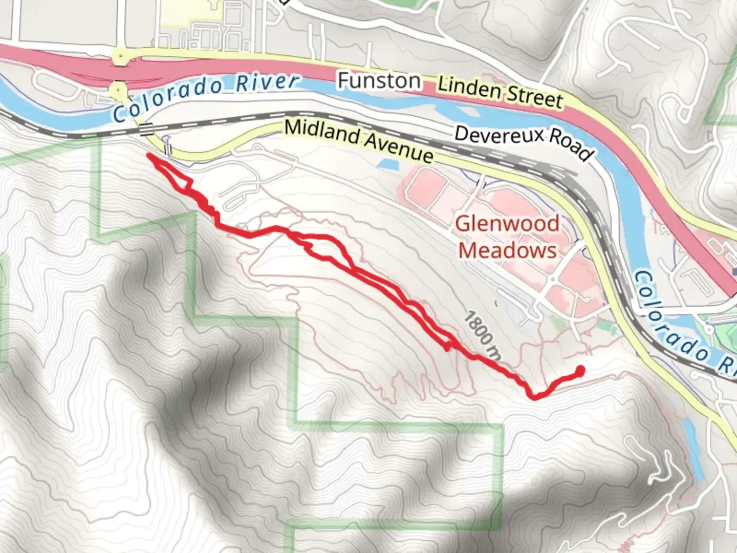 An image depicting the trail Lower Wulfsohn Trail and Vanderhoofin' It Loop and its surrounding area.