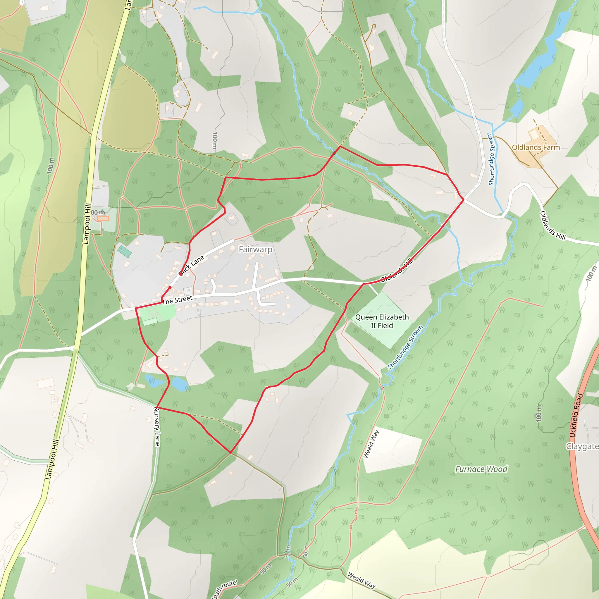Fairwarp Loop mobile static map