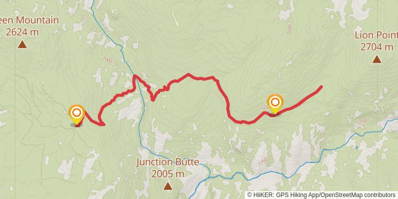 Upper French Trail via Mammoth Trail stage 2 Map