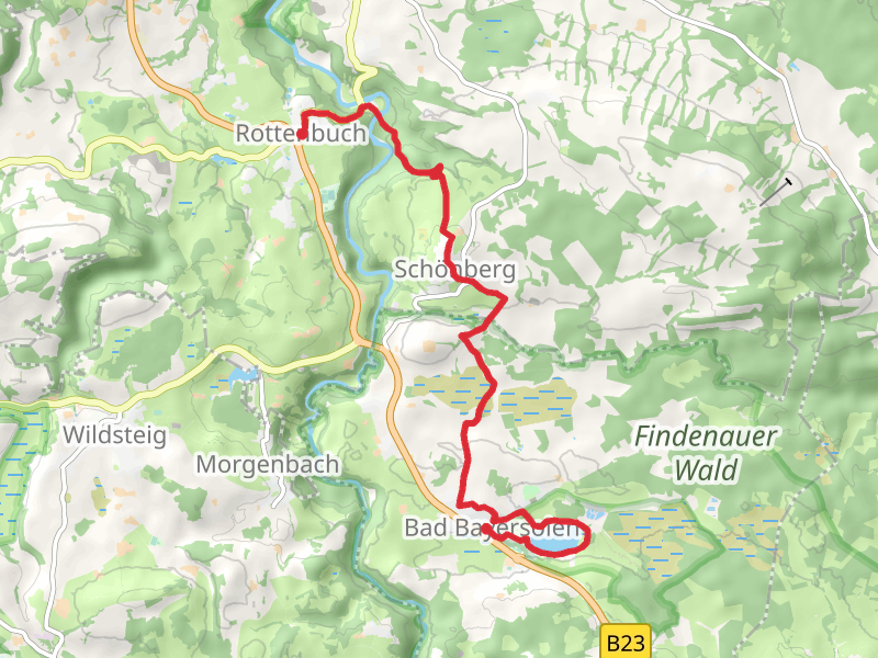 Rottenbuch to Bad Bayersoier via Soiener See