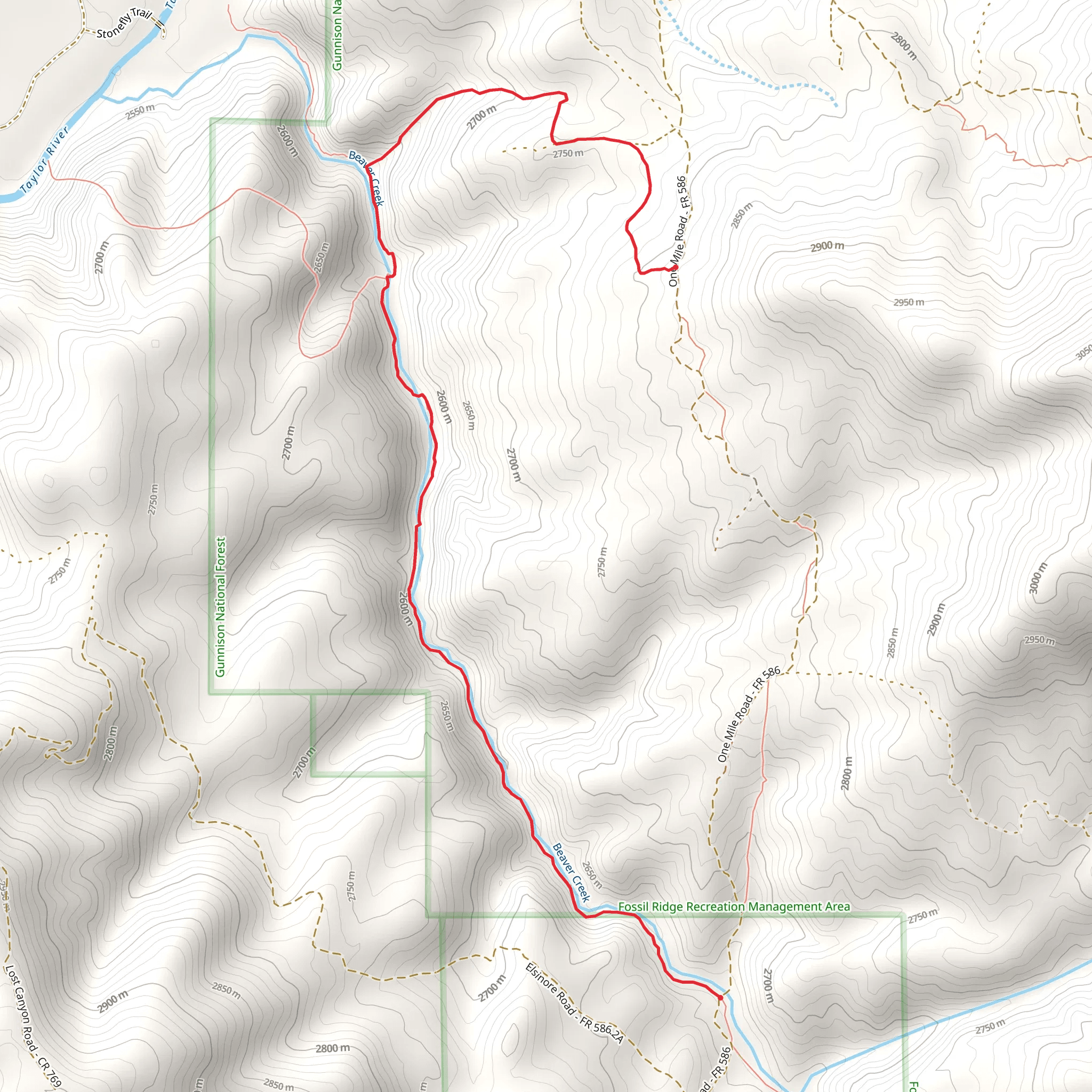 Cougar Canyon Trail mobile static map