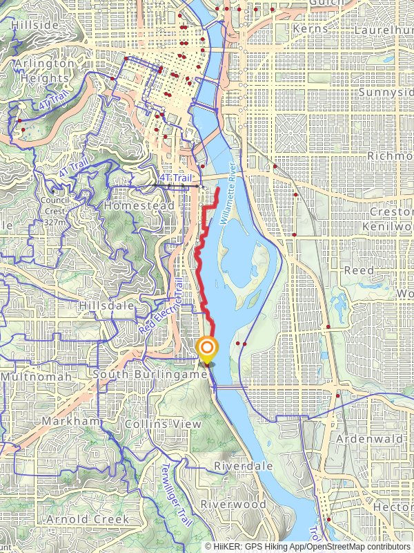 Willamette River via Willamette Greenway Trail