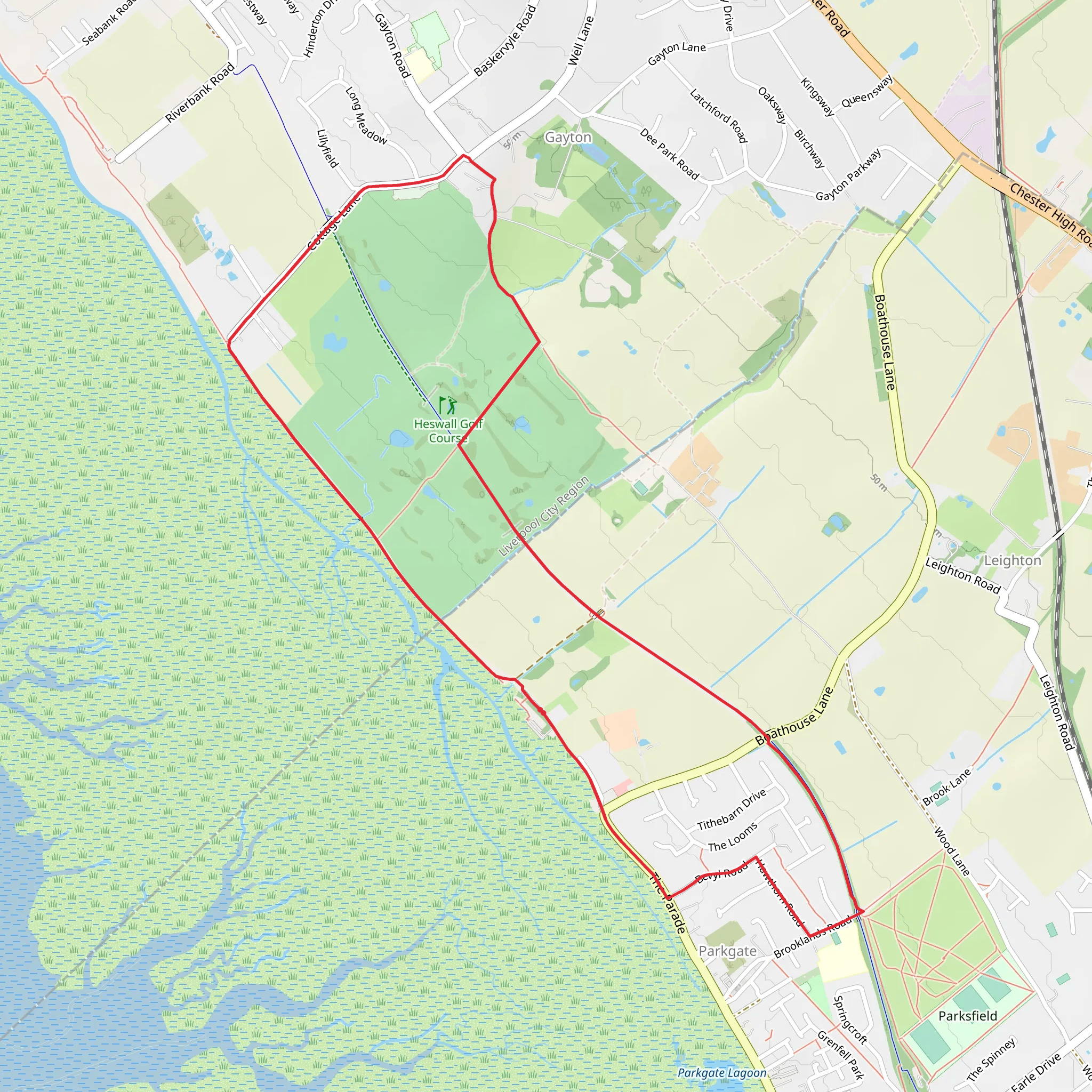 Parkgate Loop mobile static map