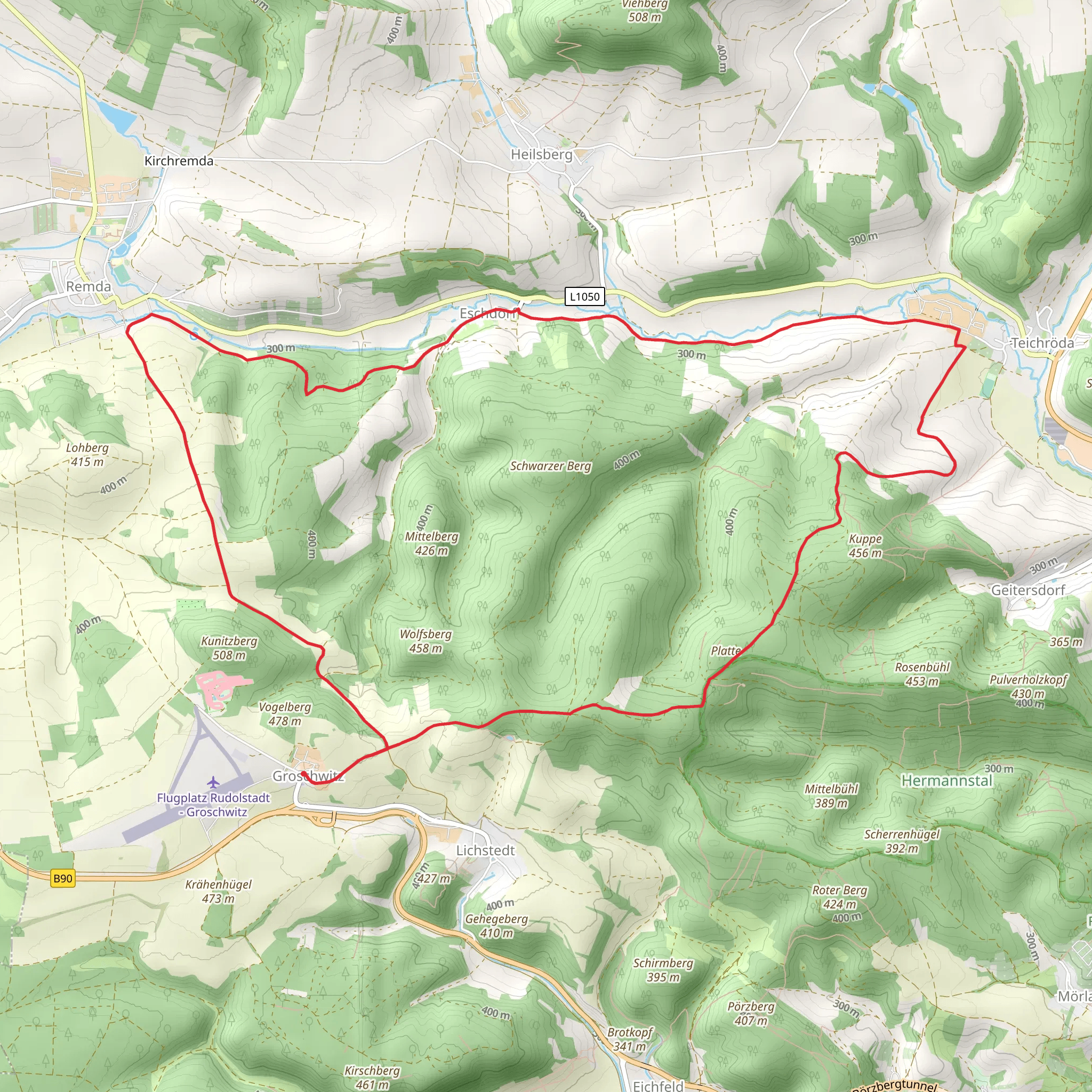 Rundwanderweg 4 mobile static map