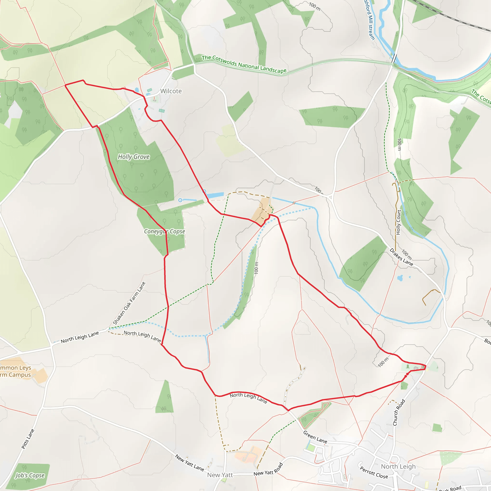 Coneygar Copse and Holly Grove Loop mobile static map