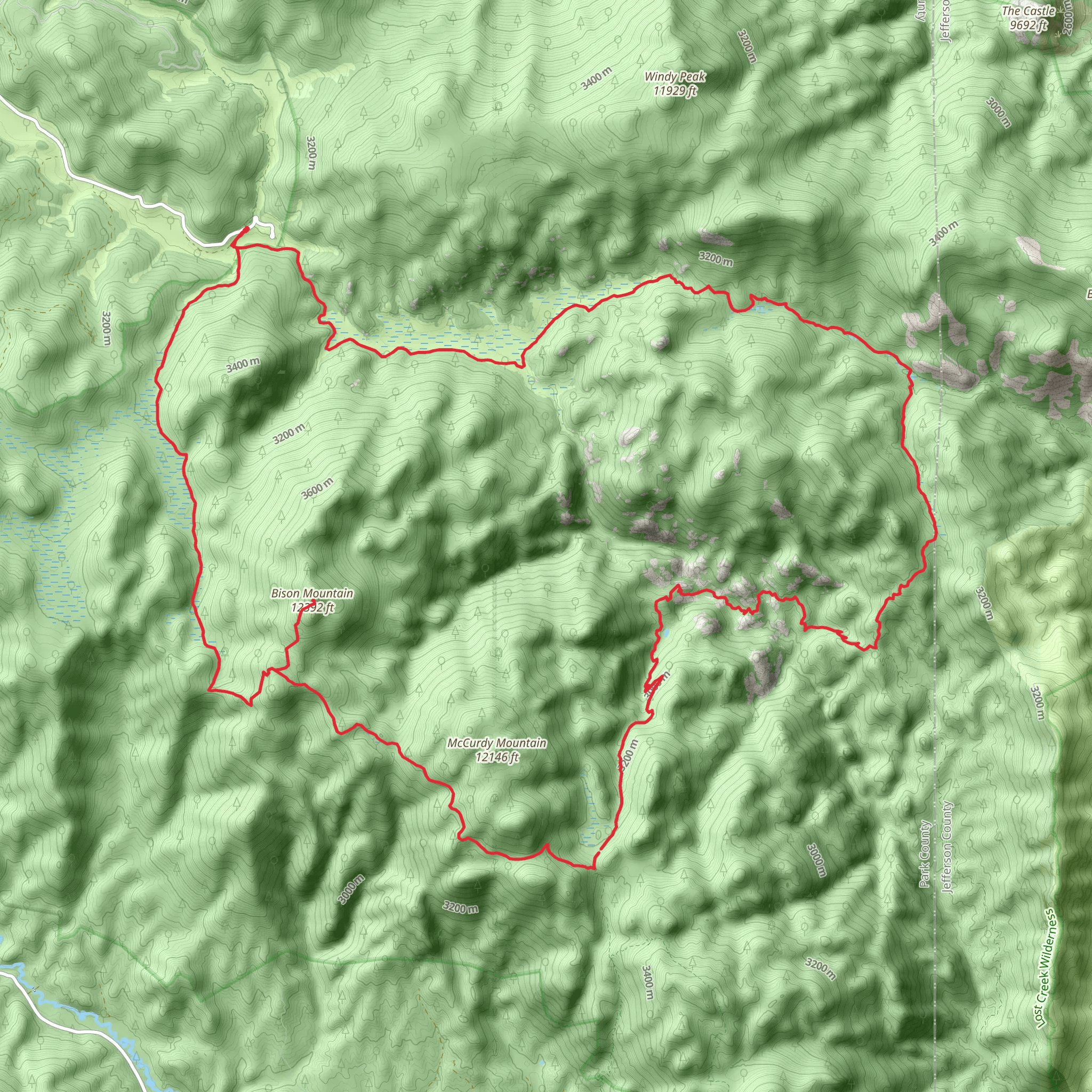 Lost Creek Wilderness Loop - North mobile static map