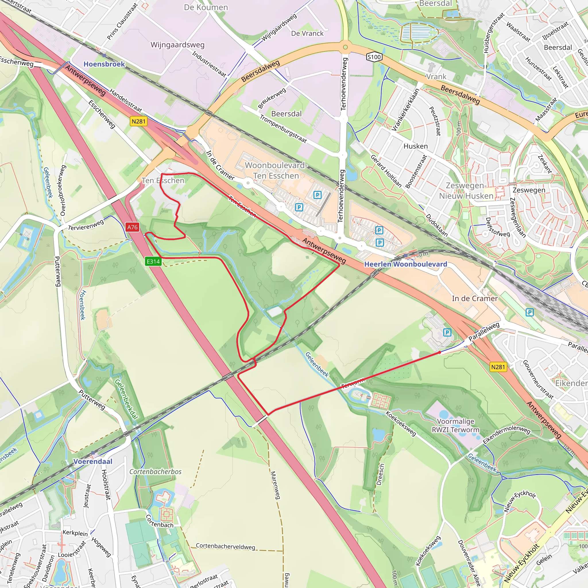 Prickenis and MotteStruyver Loop mobile static map