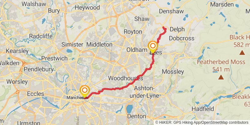 Medlock Valley Way stage 3 Map